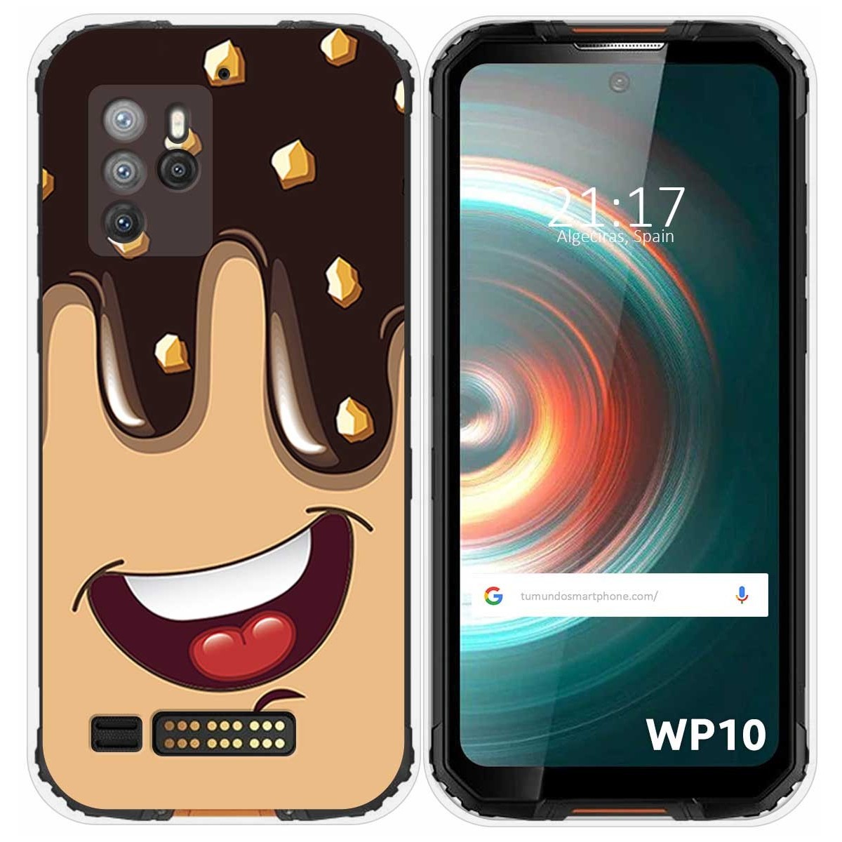 Funda Silicona para Oukitel WP10 diseño Helado Chocolate Dibujos
