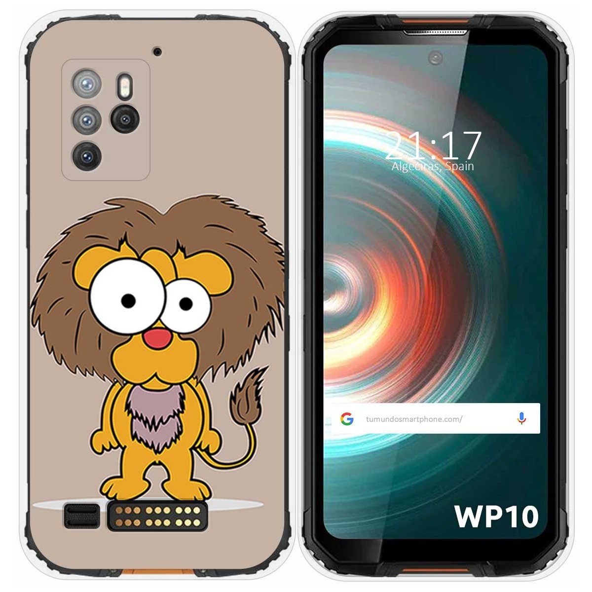 Funda Silicona para Oukitel WP10 diseño Leon Dibujos