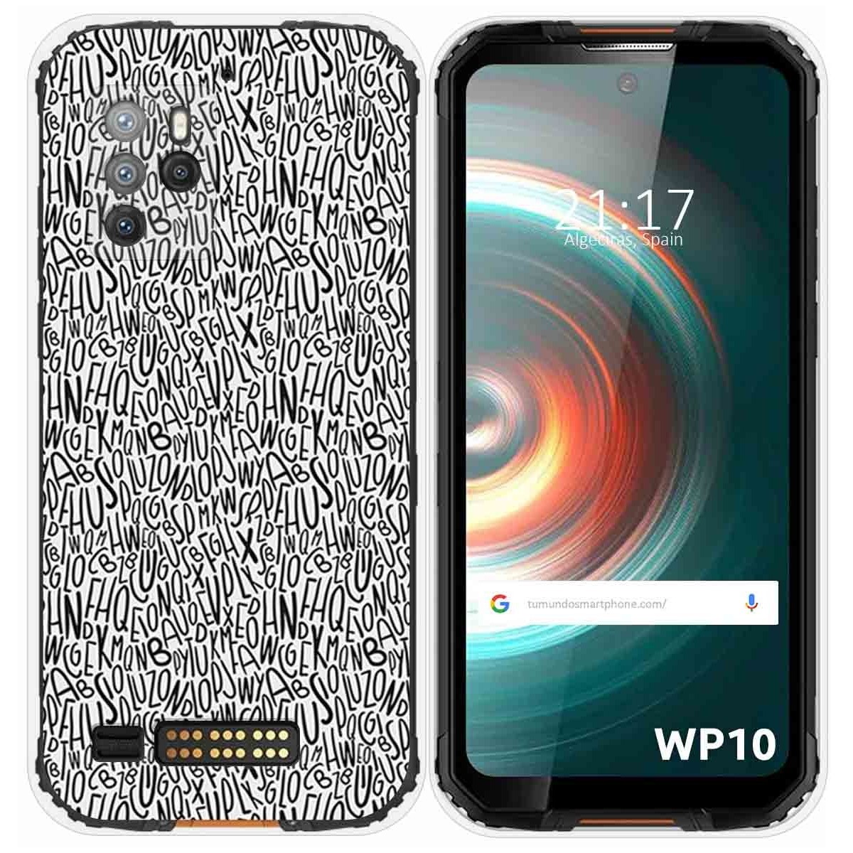 Funda Silicona para Oukitel WP10 diseño Letras Dibujos