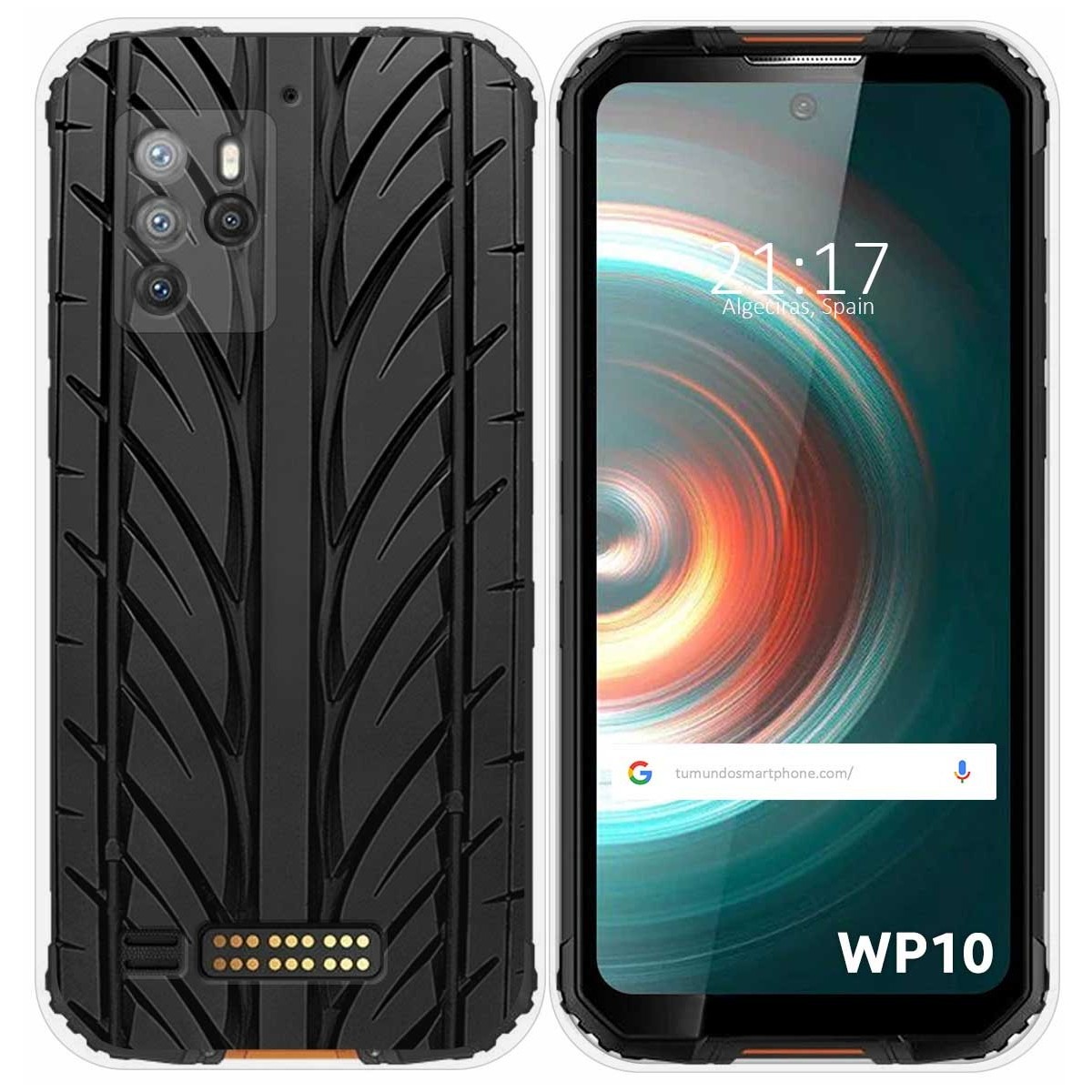 Funda Silicona para Oukitel WP10 diseño Neumatico Dibujos