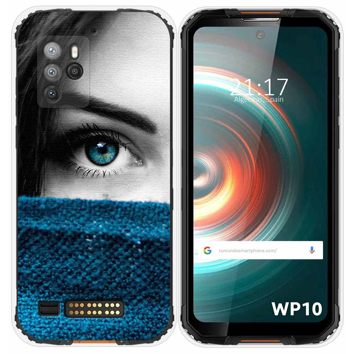 Funda Silicona para Oukitel WP10 diseño Ojo Dibujos