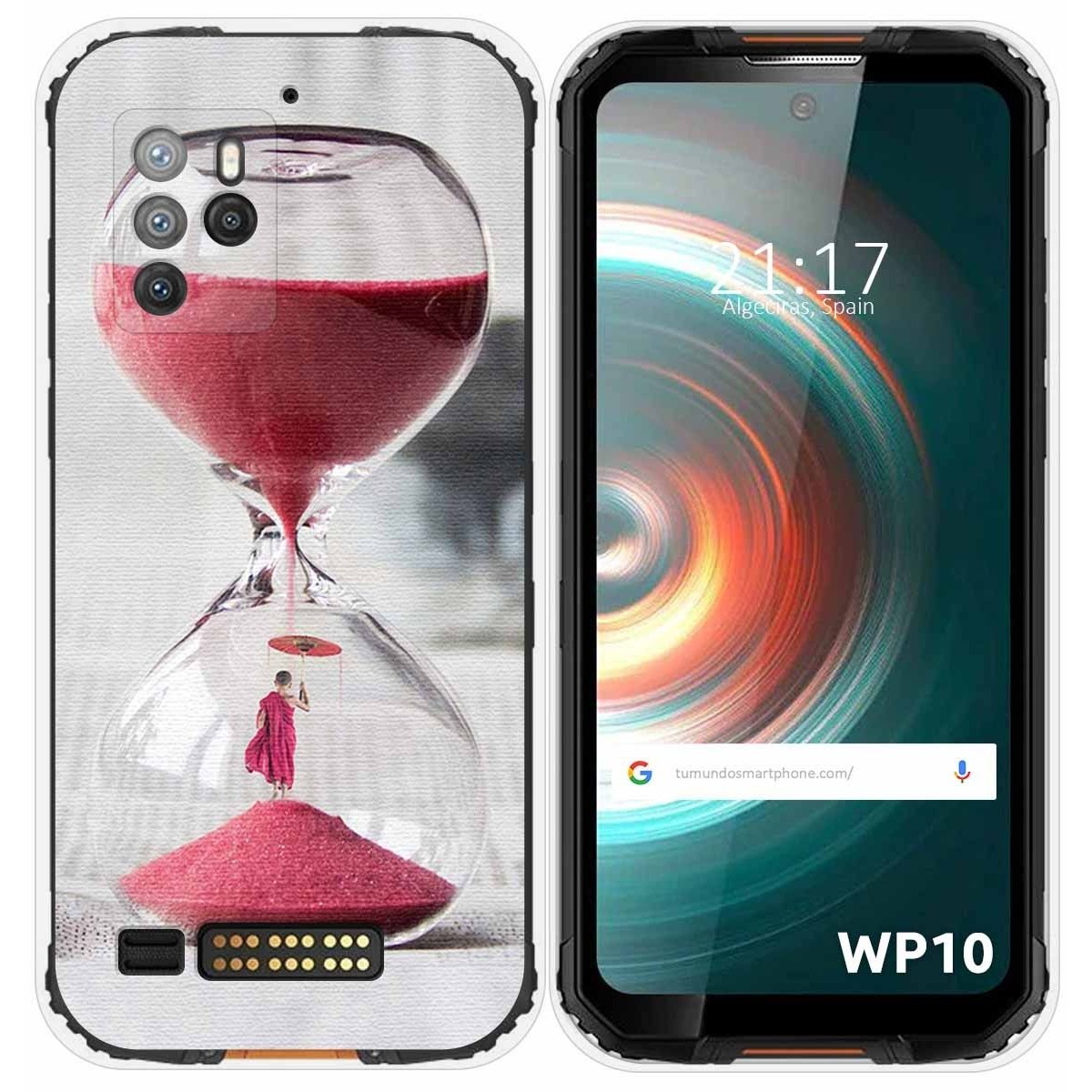 Funda Silicona para Oukitel WP10 diseño Reloj Dibujos