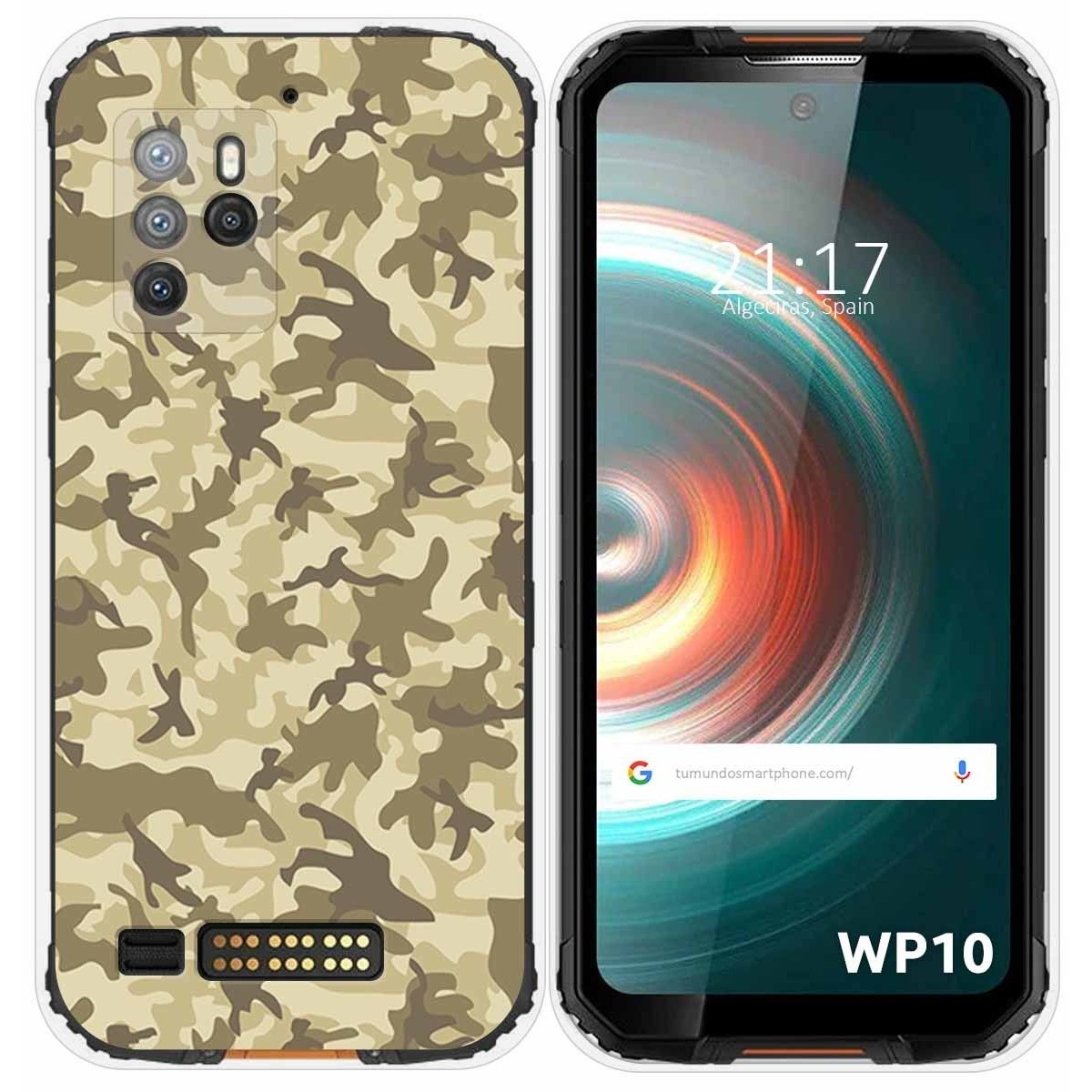 Funda Silicona para Oukitel WP10 diseño Sand Camuflaje Dibujos