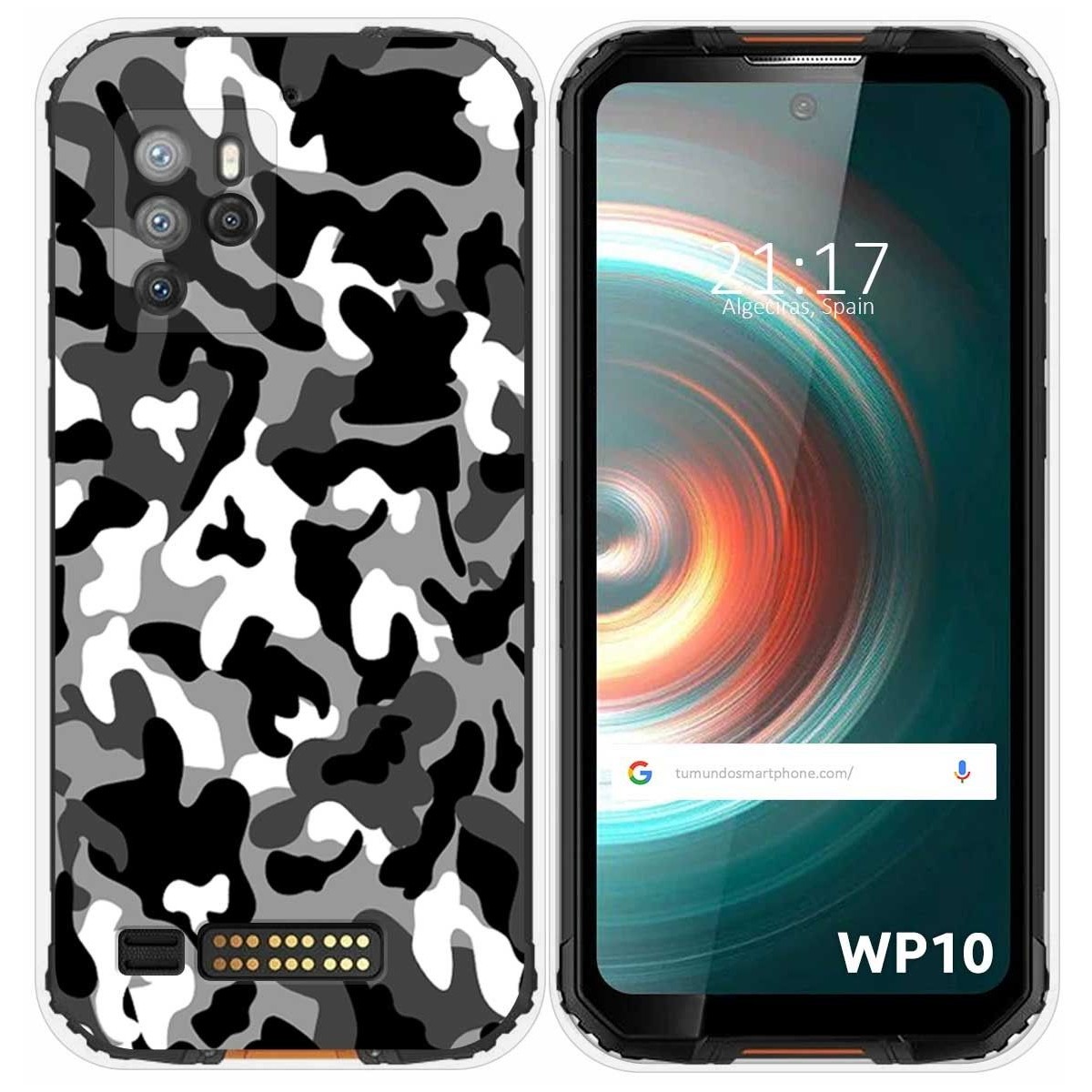 Funda Silicona para Oukitel WP10 diseño Snow Camuflaje Dibujos