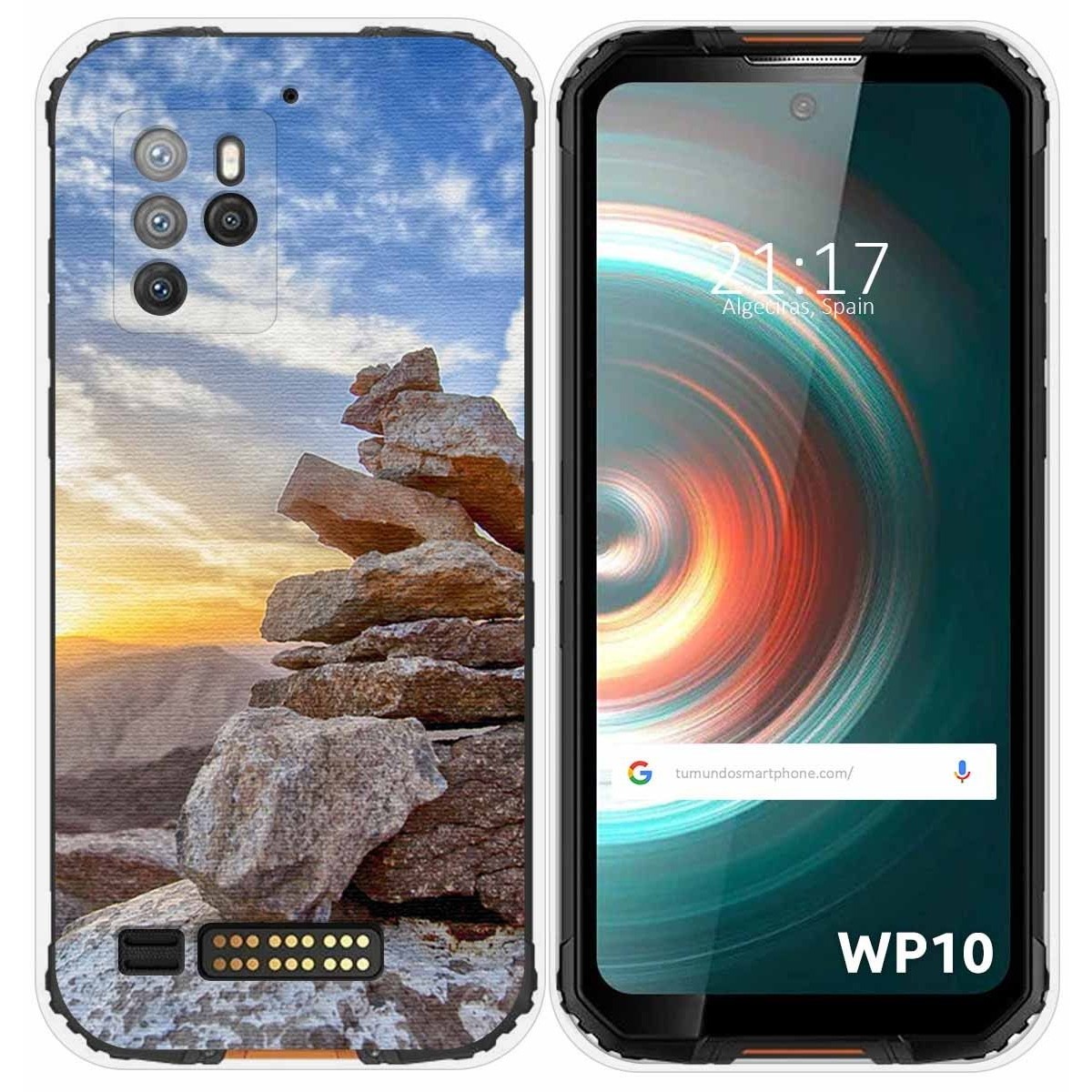 Funda Silicona para Oukitel WP10 diseño Sunset Dibujos