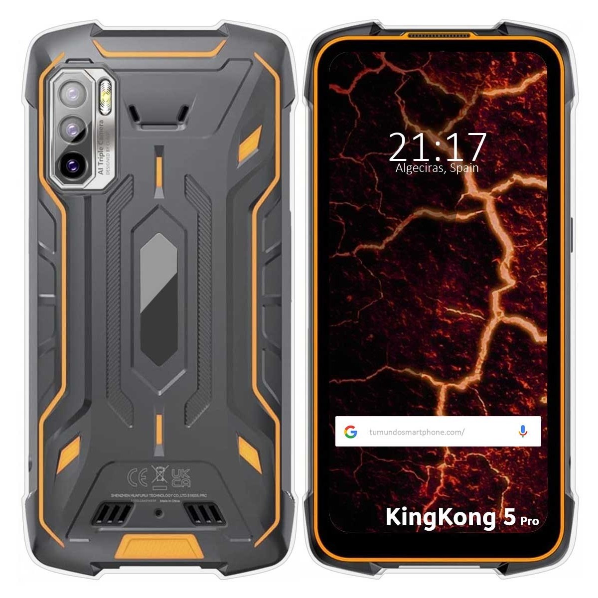 Funda Silicona Gel TPU Transparente para Cubot King Kong 5 Pro