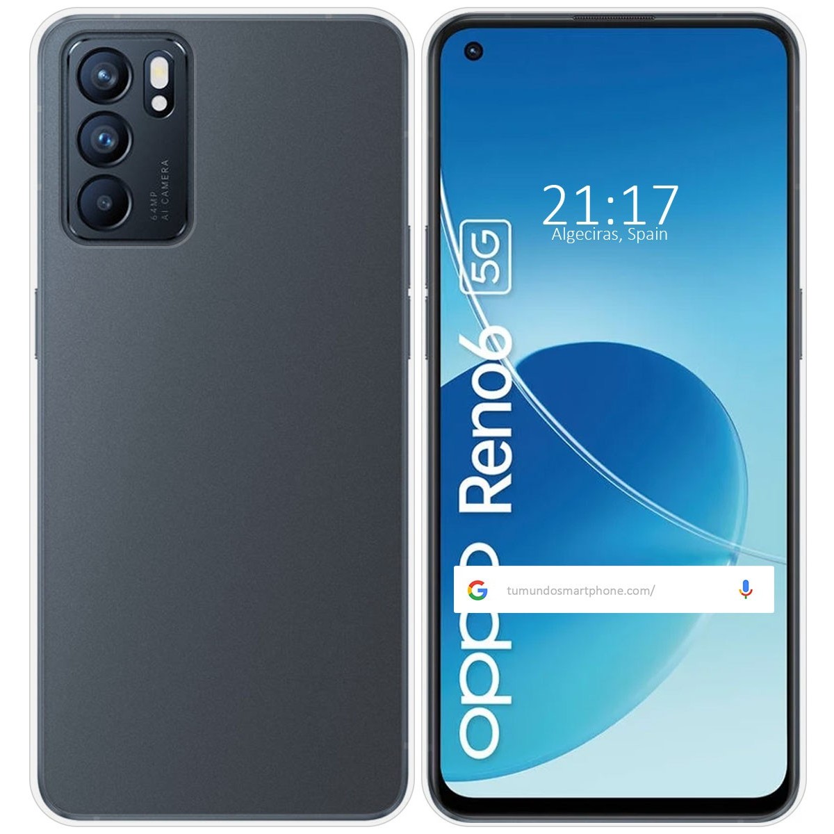 Funda Silicona Gel TPU Transparente para Oppo Reno 6 5G