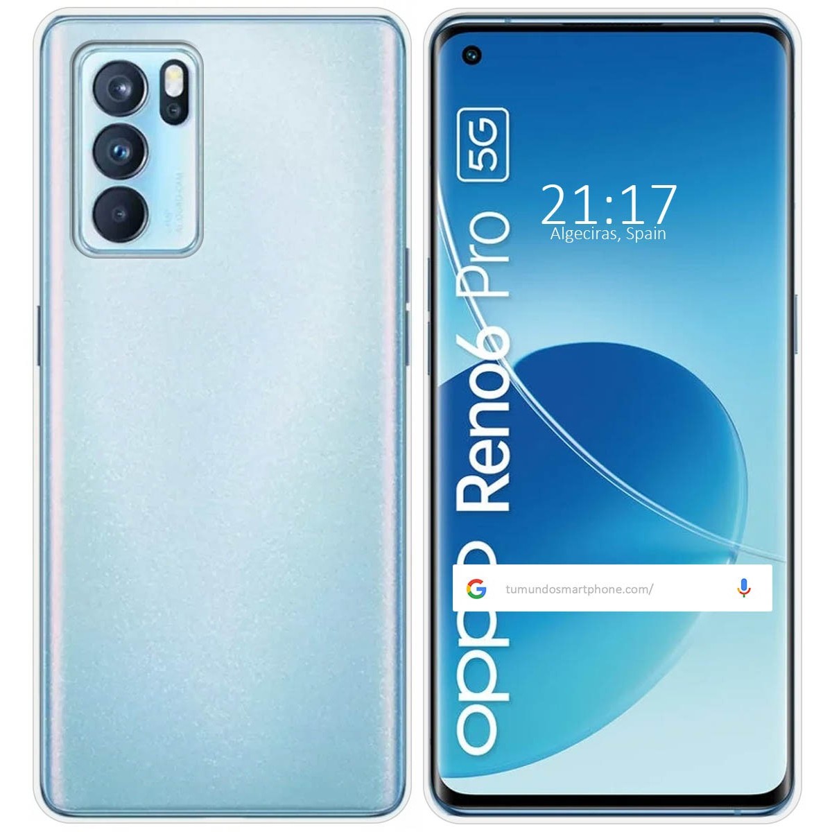Funda Silicona Gel TPU Transparente para Oppo Reno 6 Pro 5G