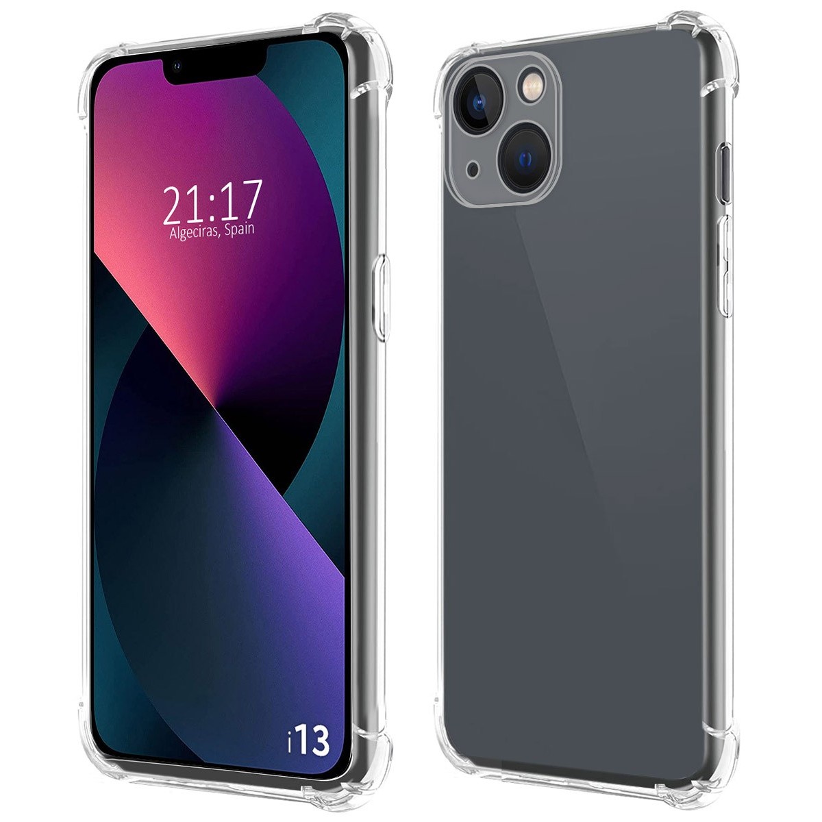 Funda Silicona Antigolpes Transparente complatible con Iphone 13 (6.1)