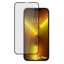 Protector Cristal Templado Completo 5D Full Glue Negro compatible con Iphone 13 Pro Max (6.7) Vidrio