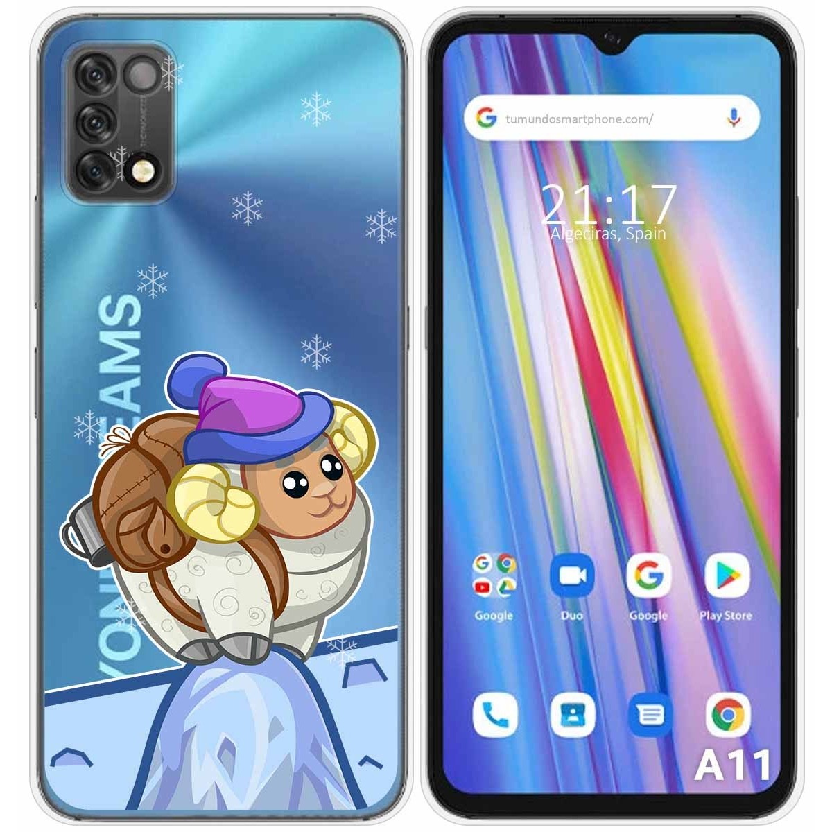 Funda Silicona Transparente para Umidigi A11 diseño Cabra Dibujos