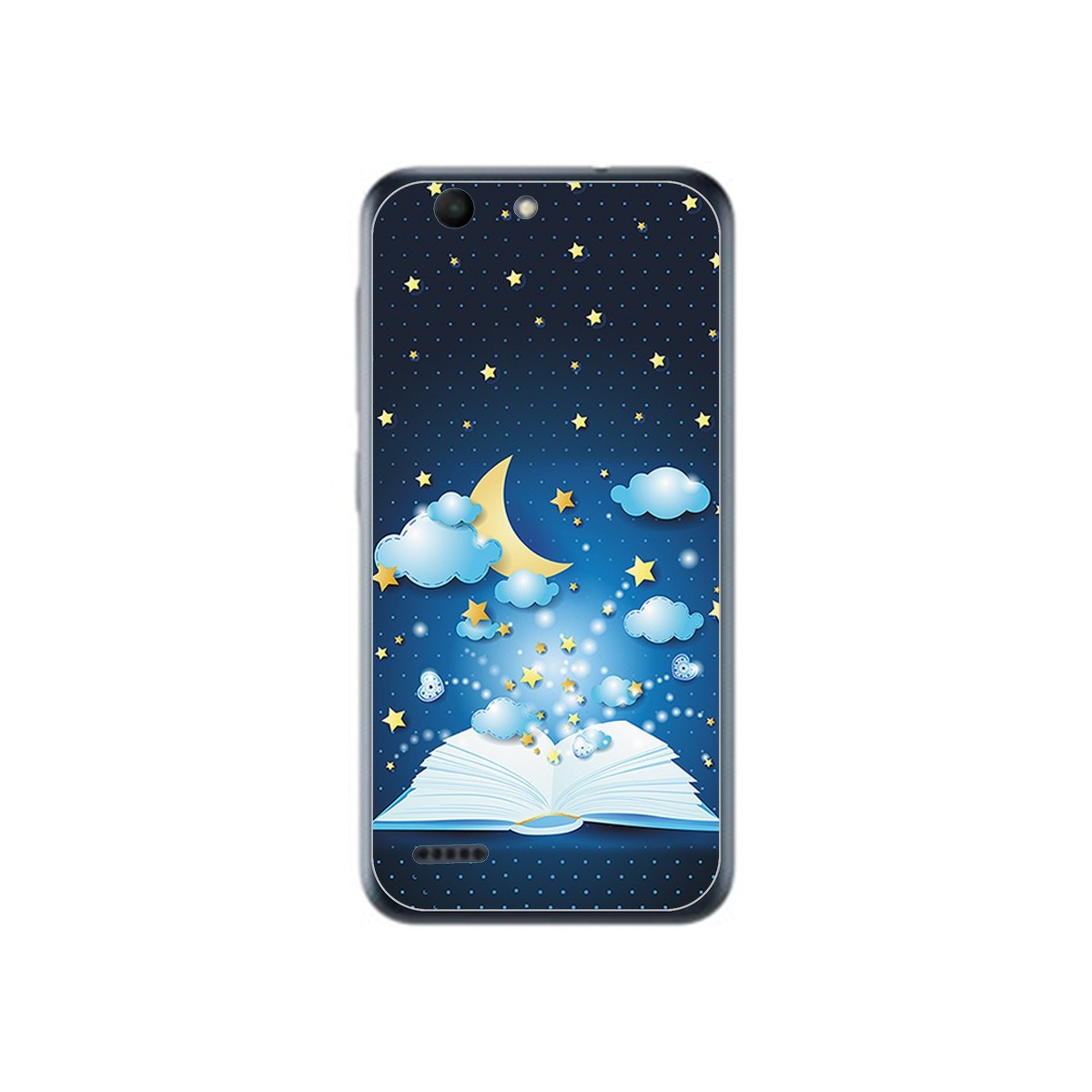 Funda Gel Tpu para Vodafone Smart E8 Diseño Libro Cuentos Dibujos