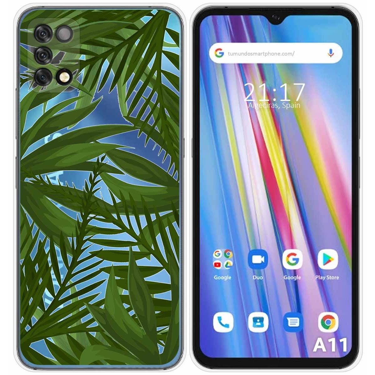 Funda Silicona Transparente para Umidigi A11 diseño Jungla Dibujos