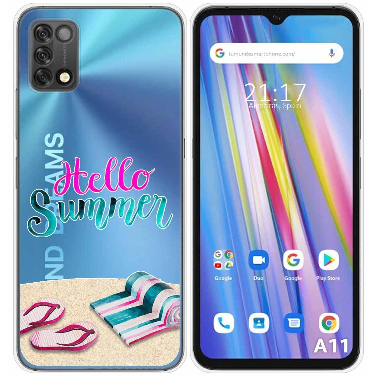 Funda Silicona Transparente para Umidigi A11 diseño Summer Dibujos