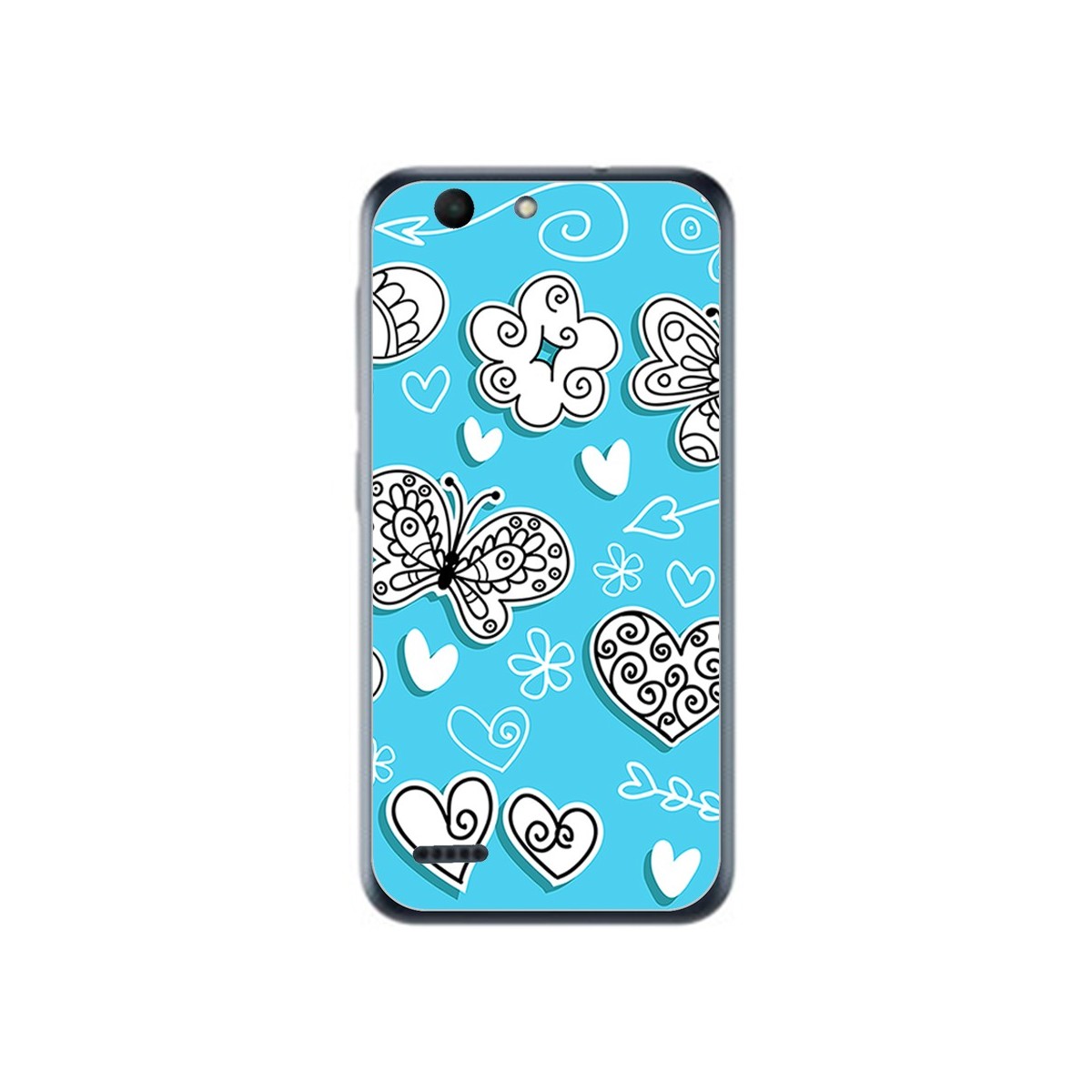Funda Gel Tpu para Vodafone Smart E8 Diseño Mariposas Dibujos