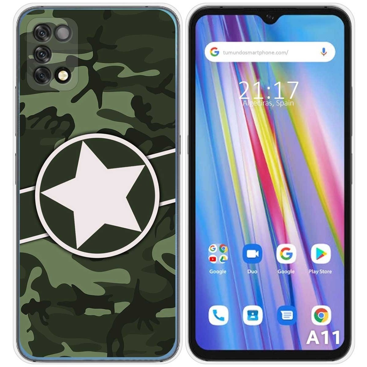 Funda Silicona para Umidigi A11 diseño Camuflaje 01 Dibujos