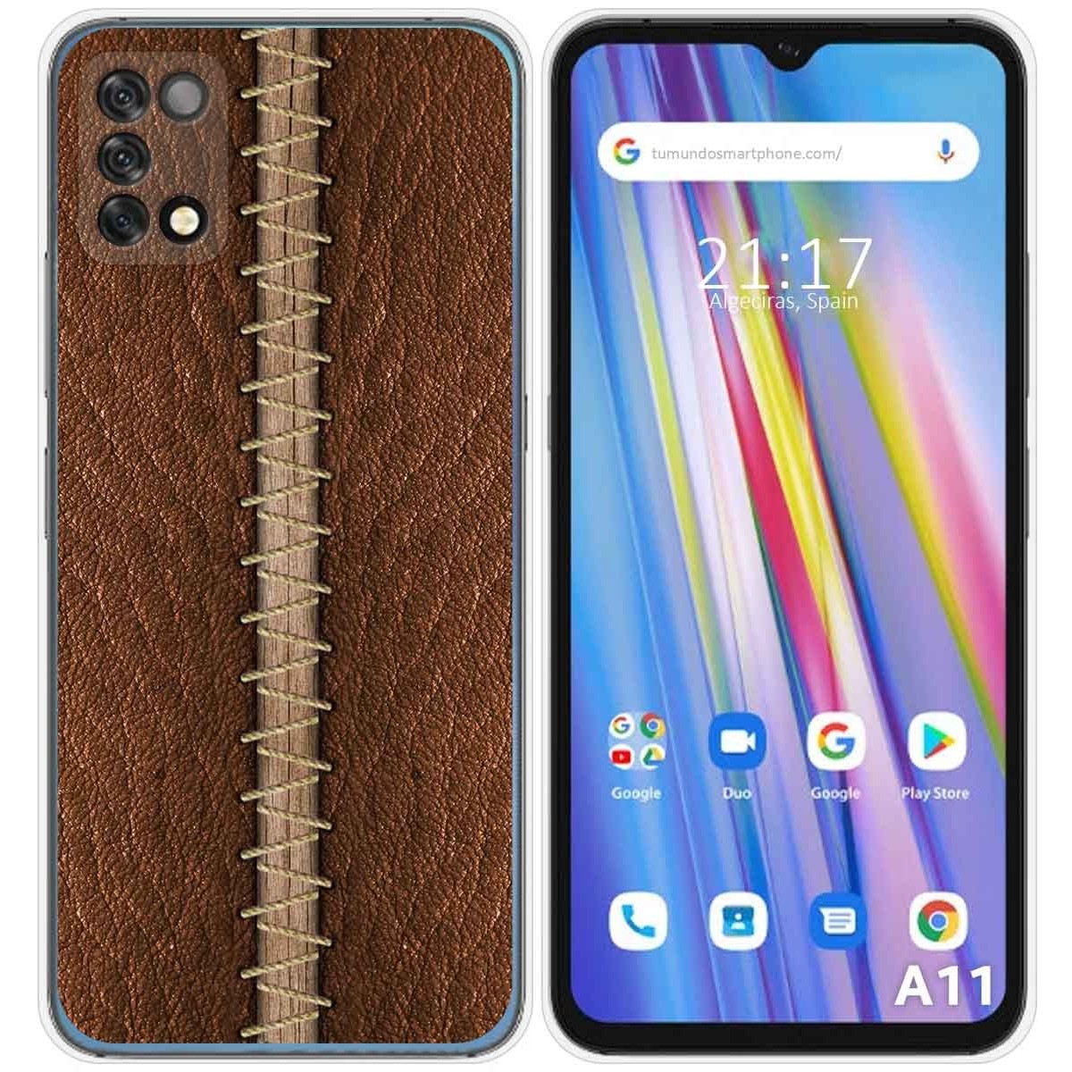 Funda Silicona para Umidigi A11 diseño Cuero 01 Dibujos