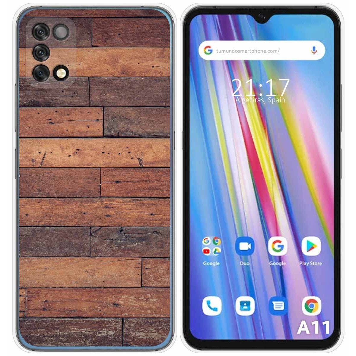 Funda Silicona para Umidigi A11 diseño Madera 03 Dibujos