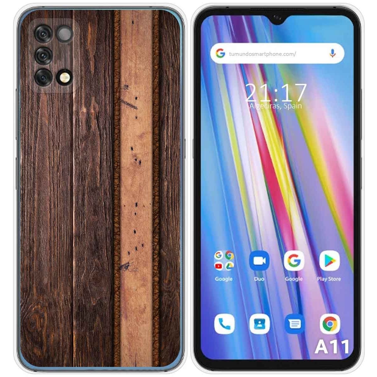 Funda Silicona para Umidigi A11 diseño Madera 05 Dibujos