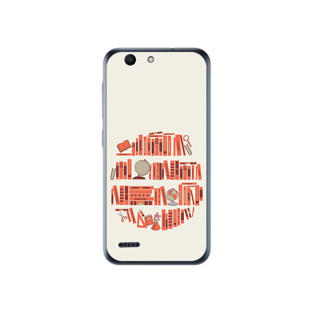 Funda Gel Tpu para Vodafone Smart E8 Diseño Mundo Libro Dibujos