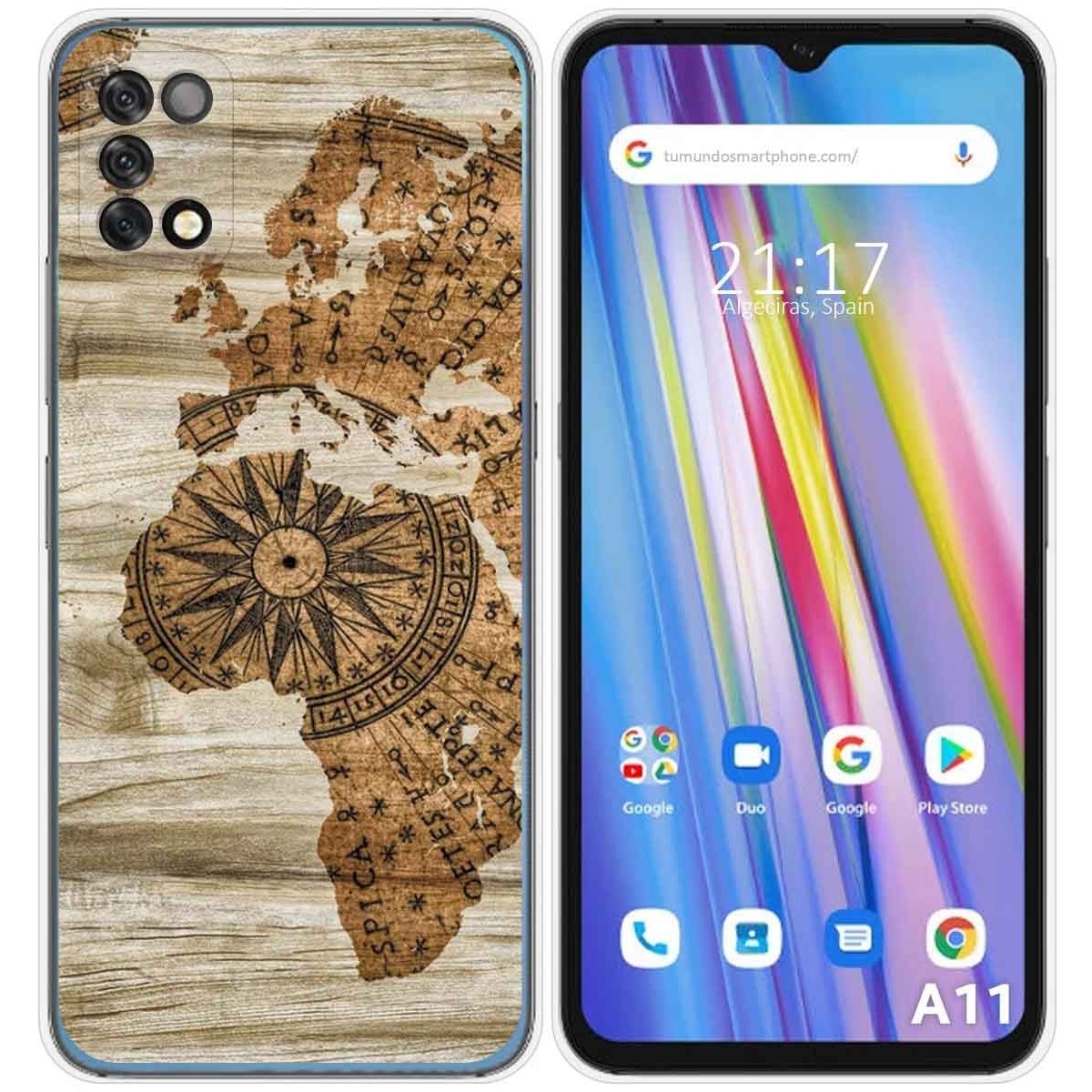 Funda Silicona para Umidigi A11 diseño Madera 07 Dibujos