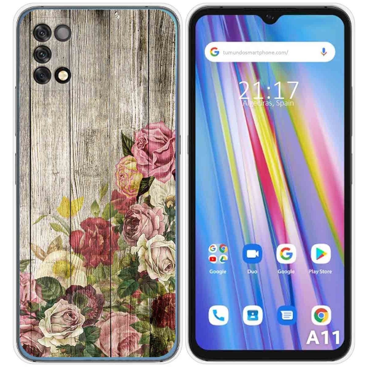 Funda Silicona para Umidigi A11 diseño Madera 08 Dibujos