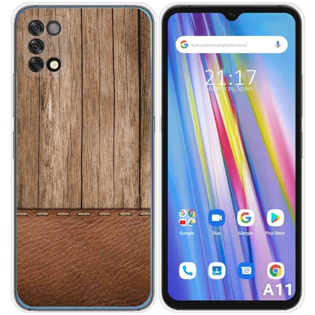 Funda Silicona para Umidigi A11 diseño Madera 09 Dibujos