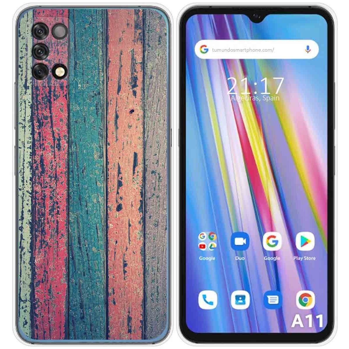 Funda Silicona para Umidigi A11 diseño Madera 10 Dibujos