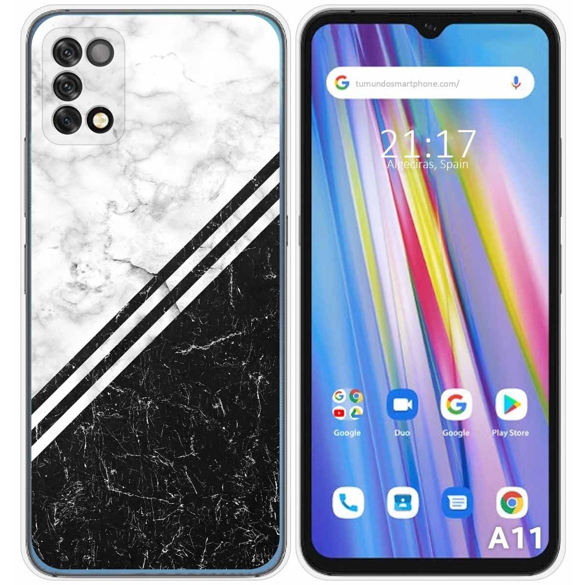 Funda Silicona para Umidigi A11 diseño Mármol 01 Dibujos