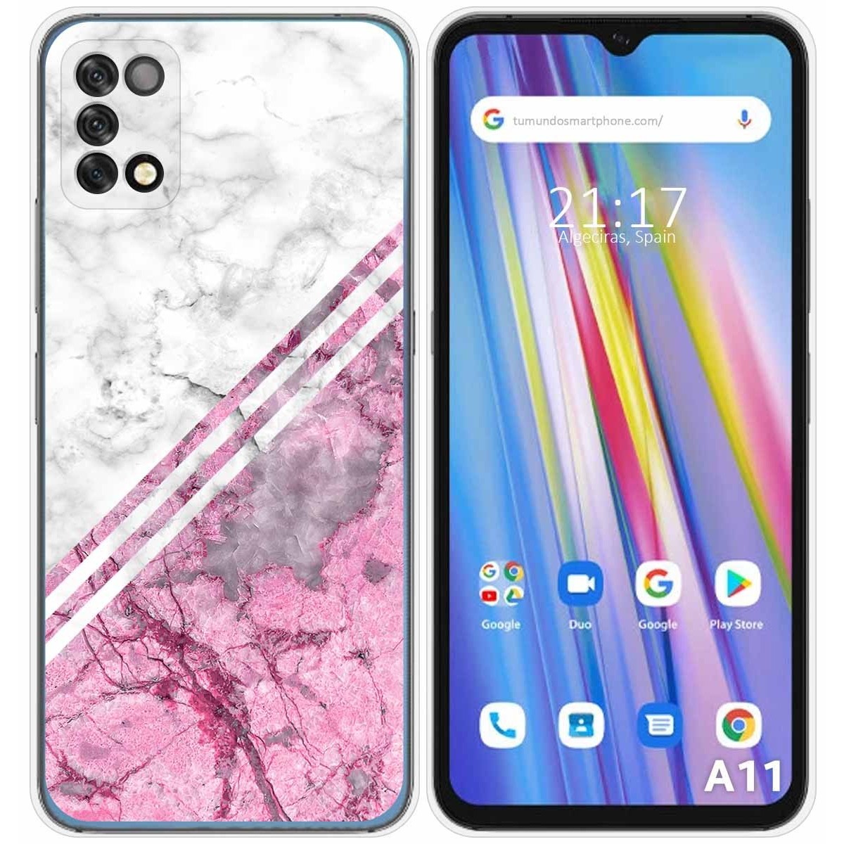 Funda Silicona para Umidigi A11 diseño Mármol 03 Dibujos