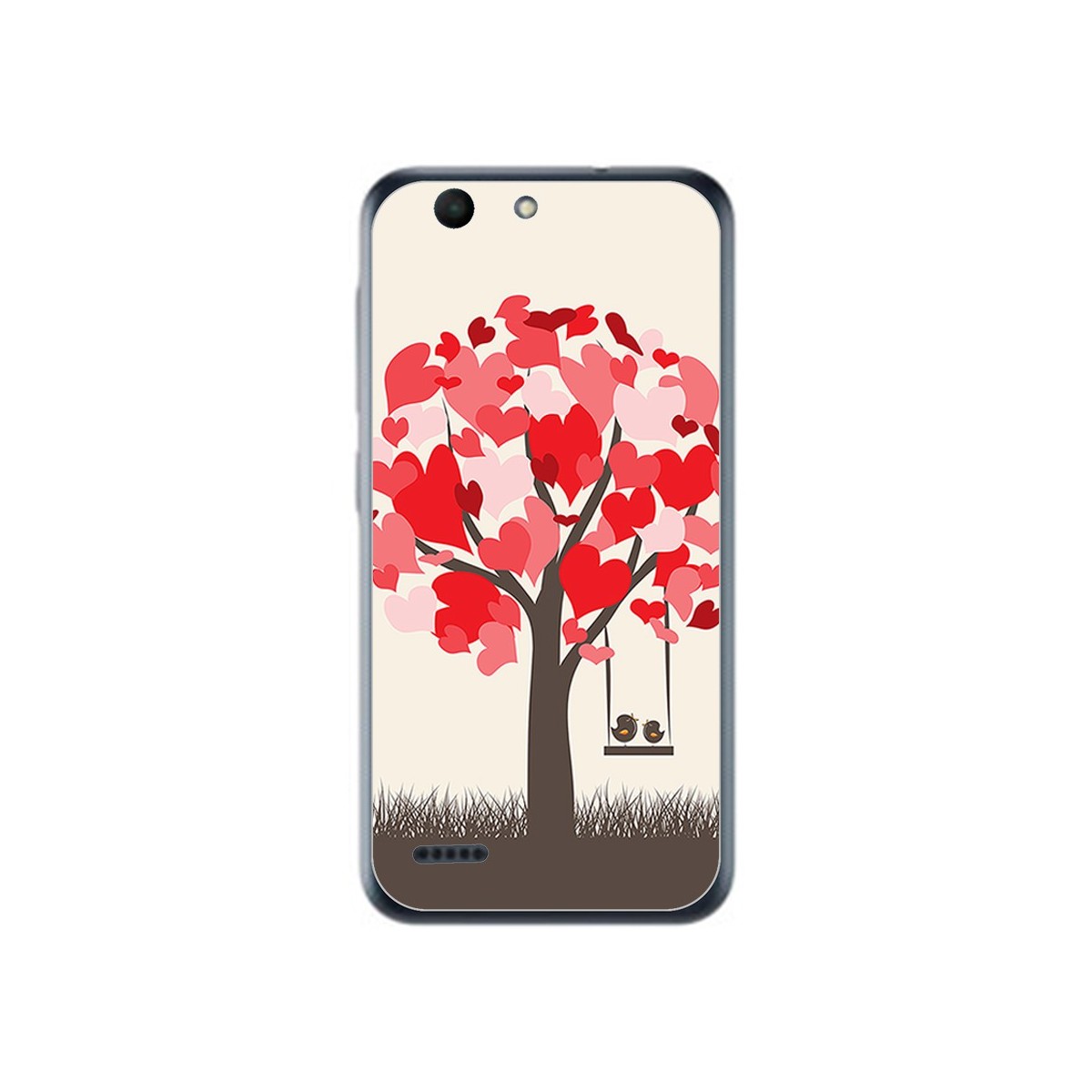 Funda Gel Tpu para Vodafone Smart E8 Diseño Pajaritos Dibujos