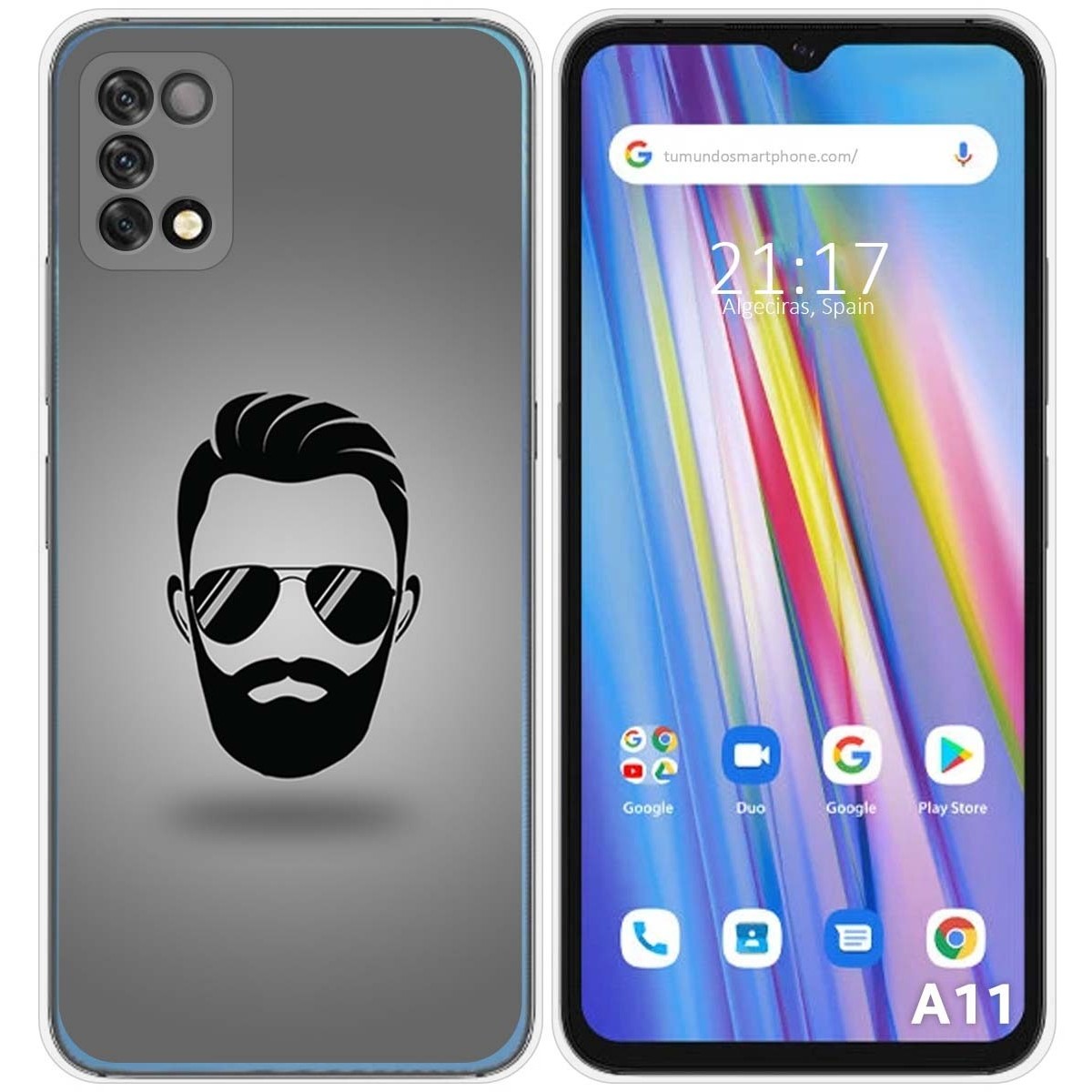 Funda Silicona para Umidigi A11 diseño Barba Dibujos