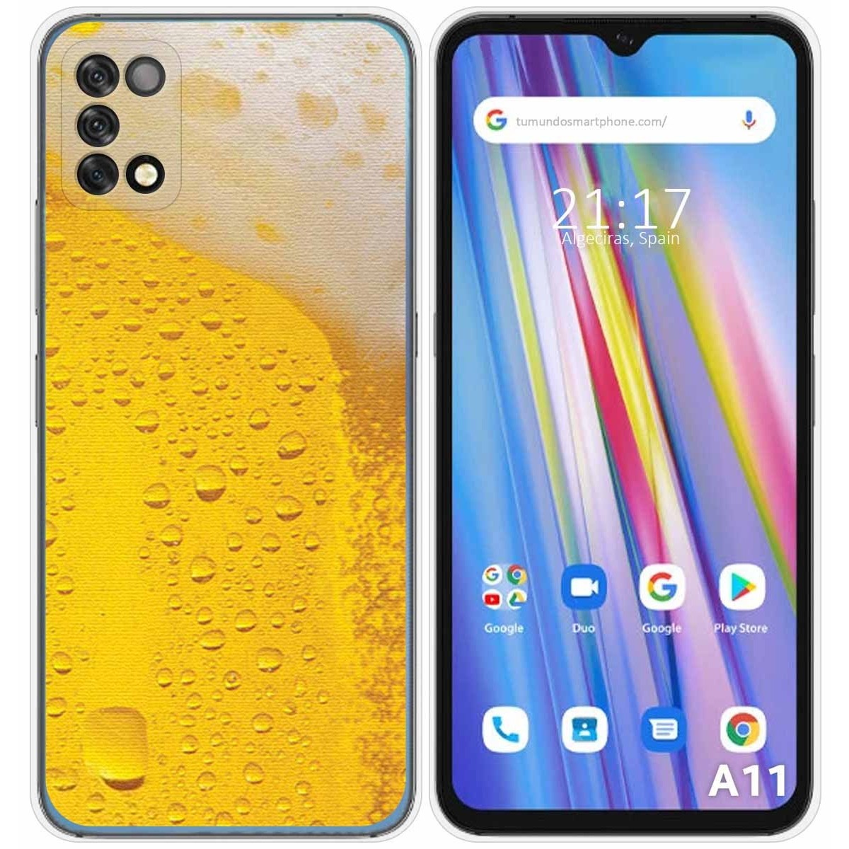 Funda Silicona para Umidigi A11 diseño Cerveza Dibujos