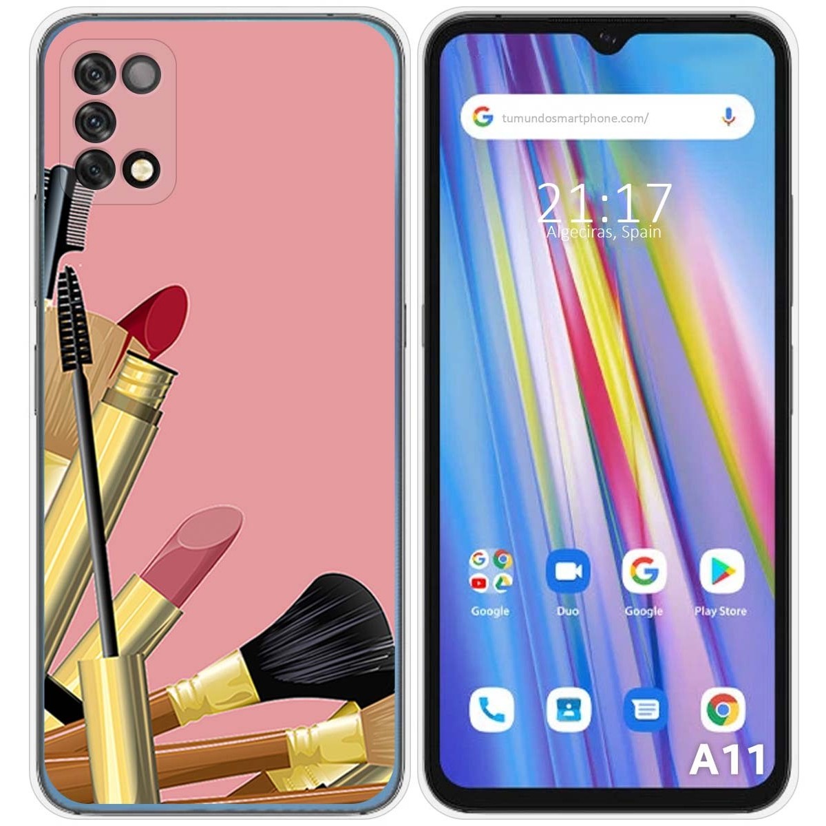 Funda Silicona para Umidigi A11 diseño Brochas Dibujos