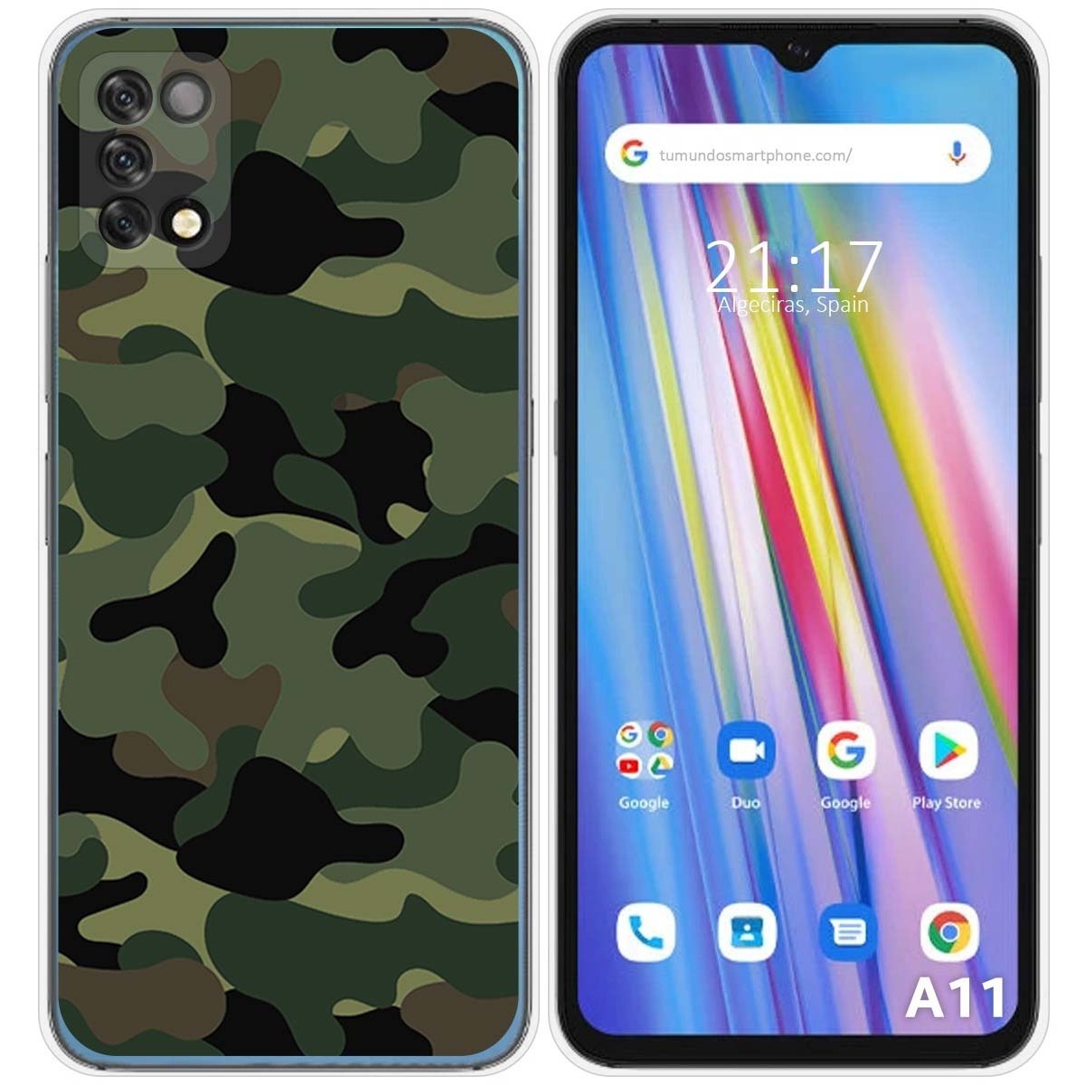 Funda Silicona para Umidigi A11 diseño Camuflaje Dibujos