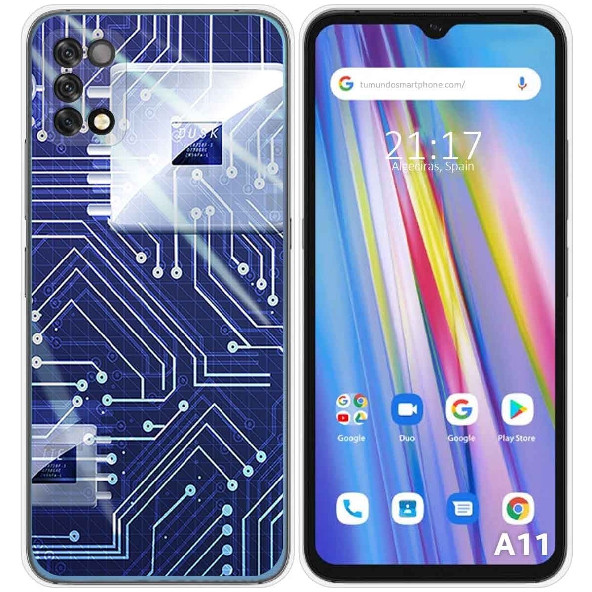 Funda Silicona para Umidigi A11 diseño Circuito Dibujos