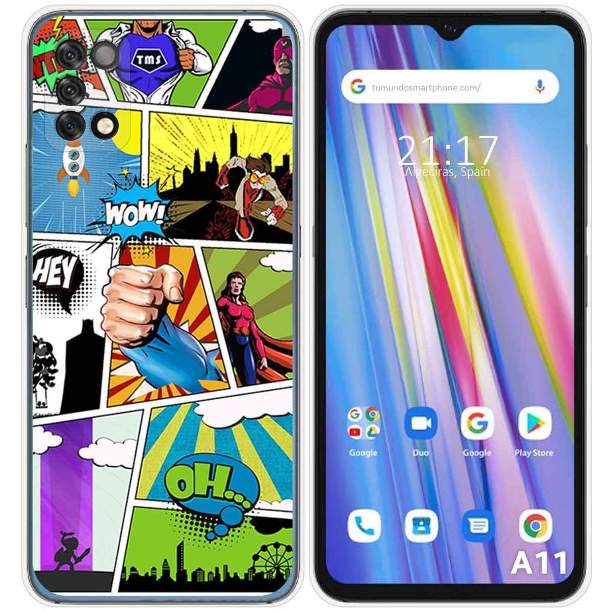 Funda Silicona para Umidigi A11 diseño Comic Dibujos