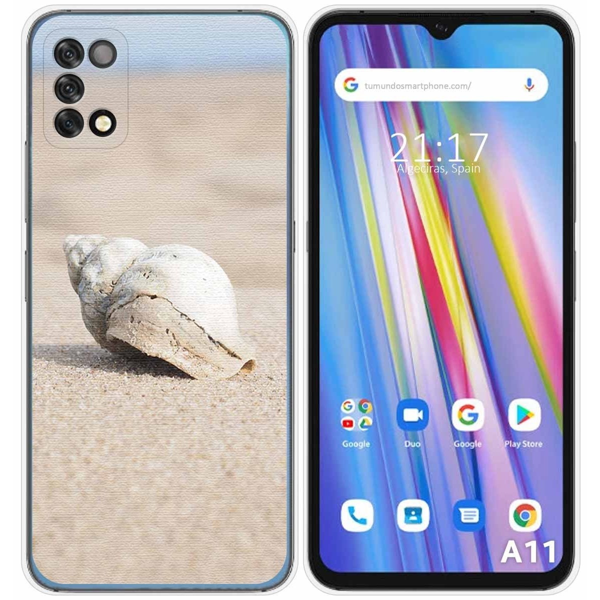 Funda Silicona para Umidigi A11 diseño Concha Dibujos