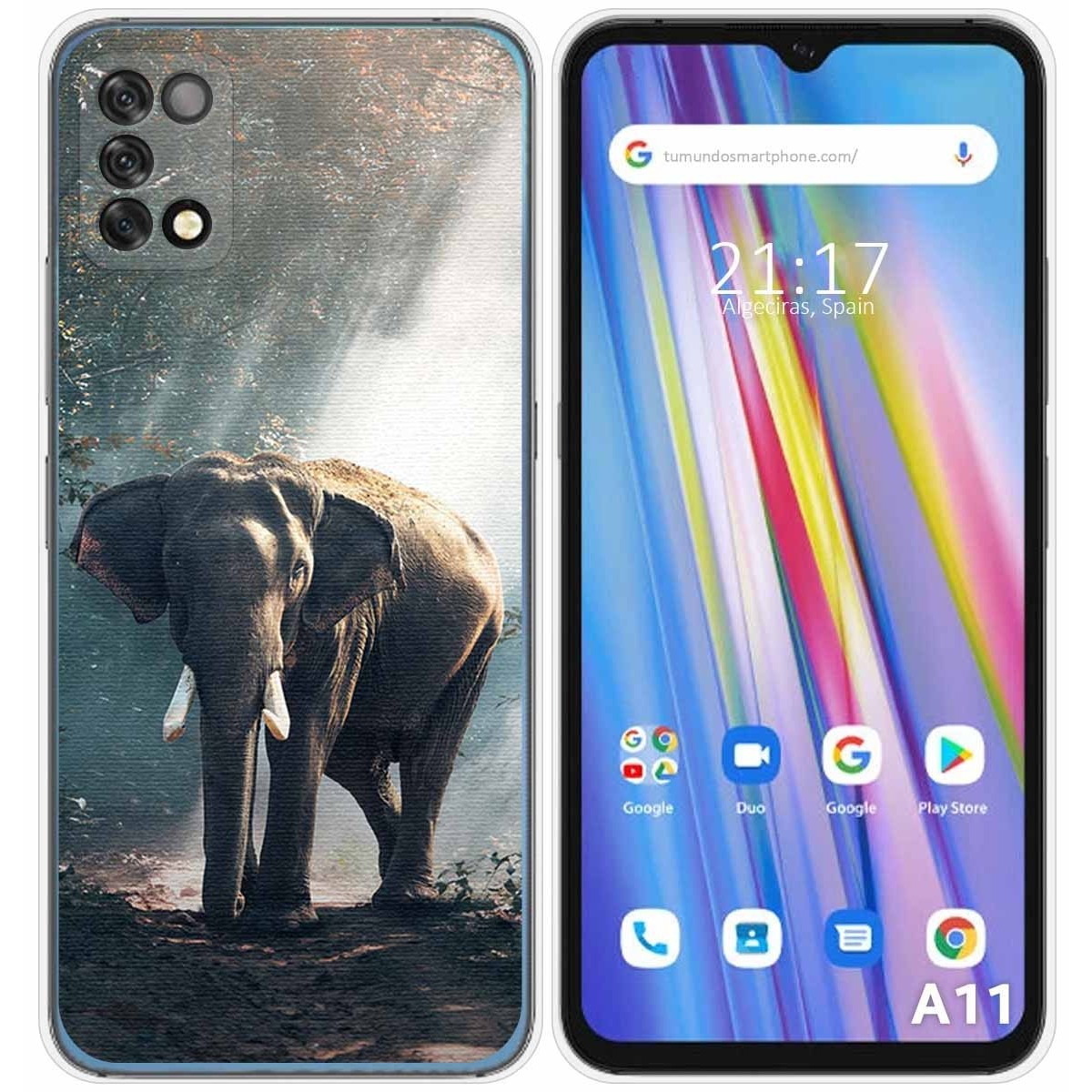 Funda Silicona para Umidigi A11 diseño Elefante Dibujos