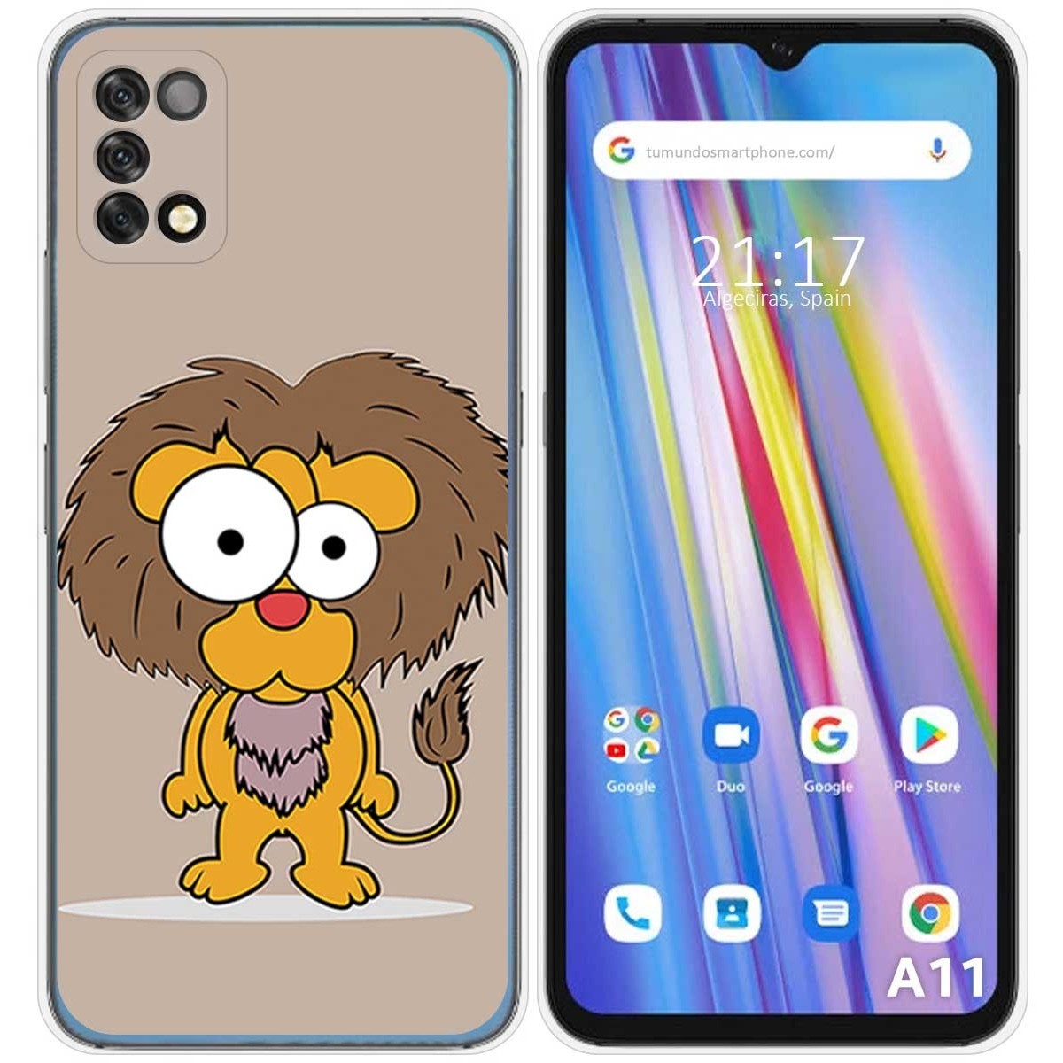 Funda Silicona para Umidigi A11 diseño Leon Dibujos