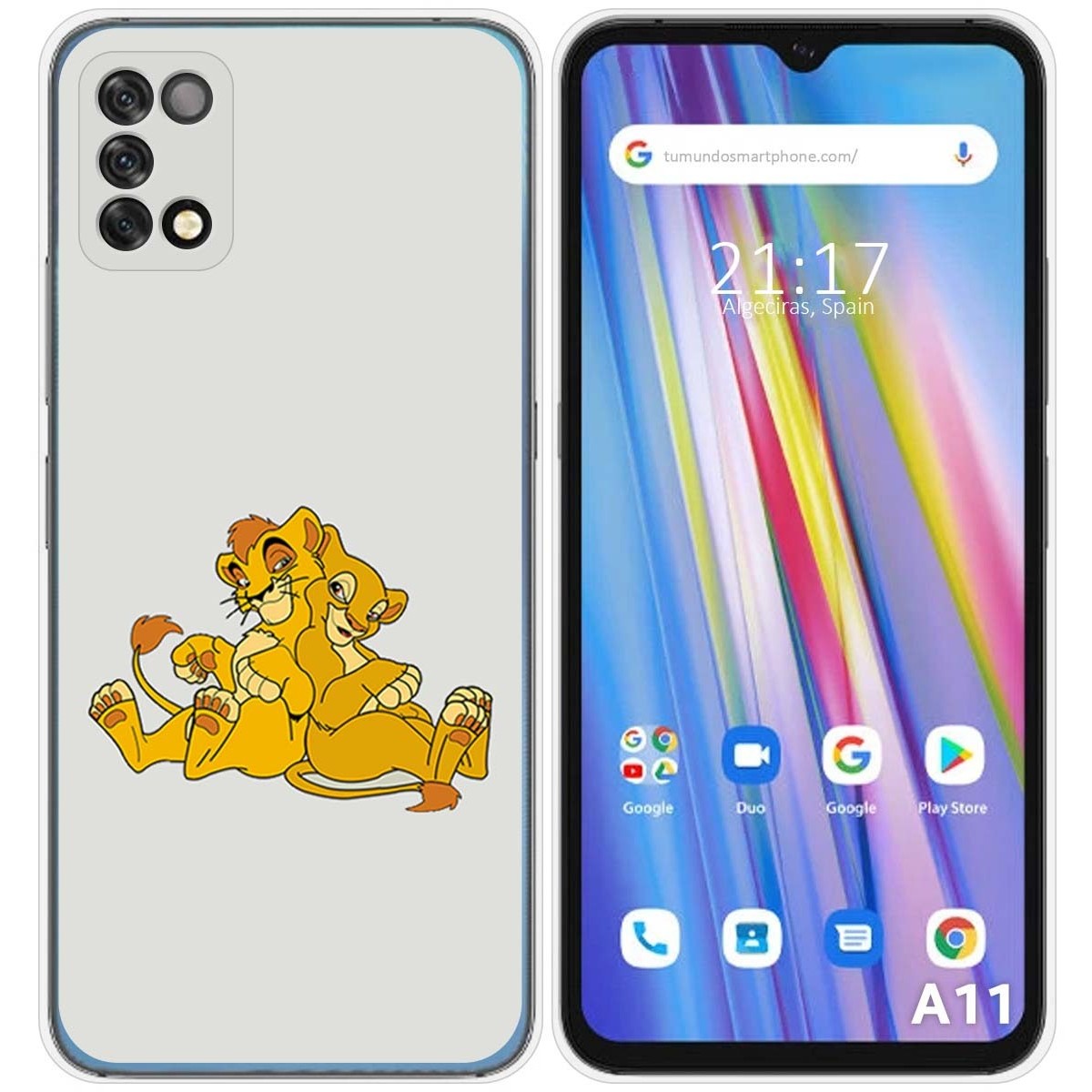 Funda Silicona para Umidigi A11 diseño Leones Dibujos