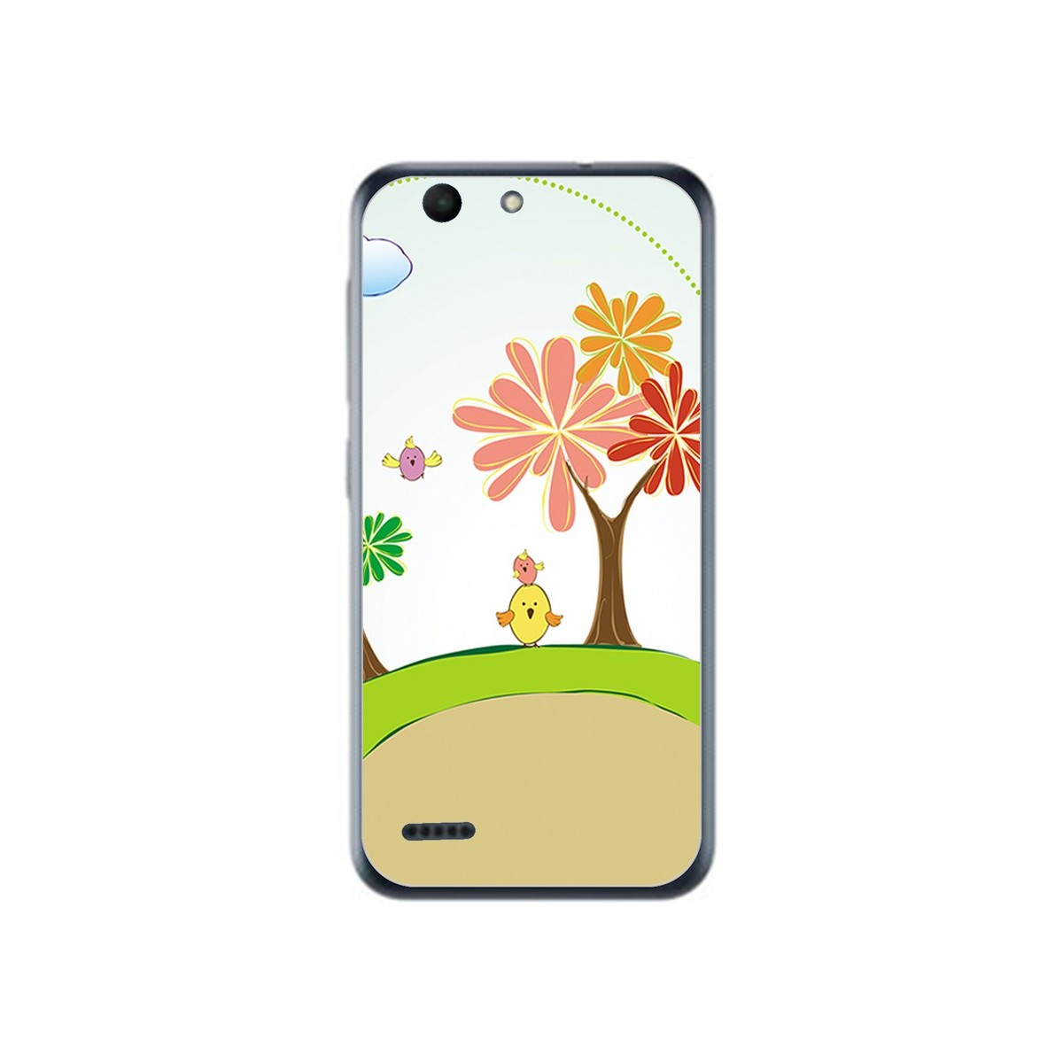 Funda Gel Tpu para Vodafone Smart E8 Diseño Primavera Dibujos