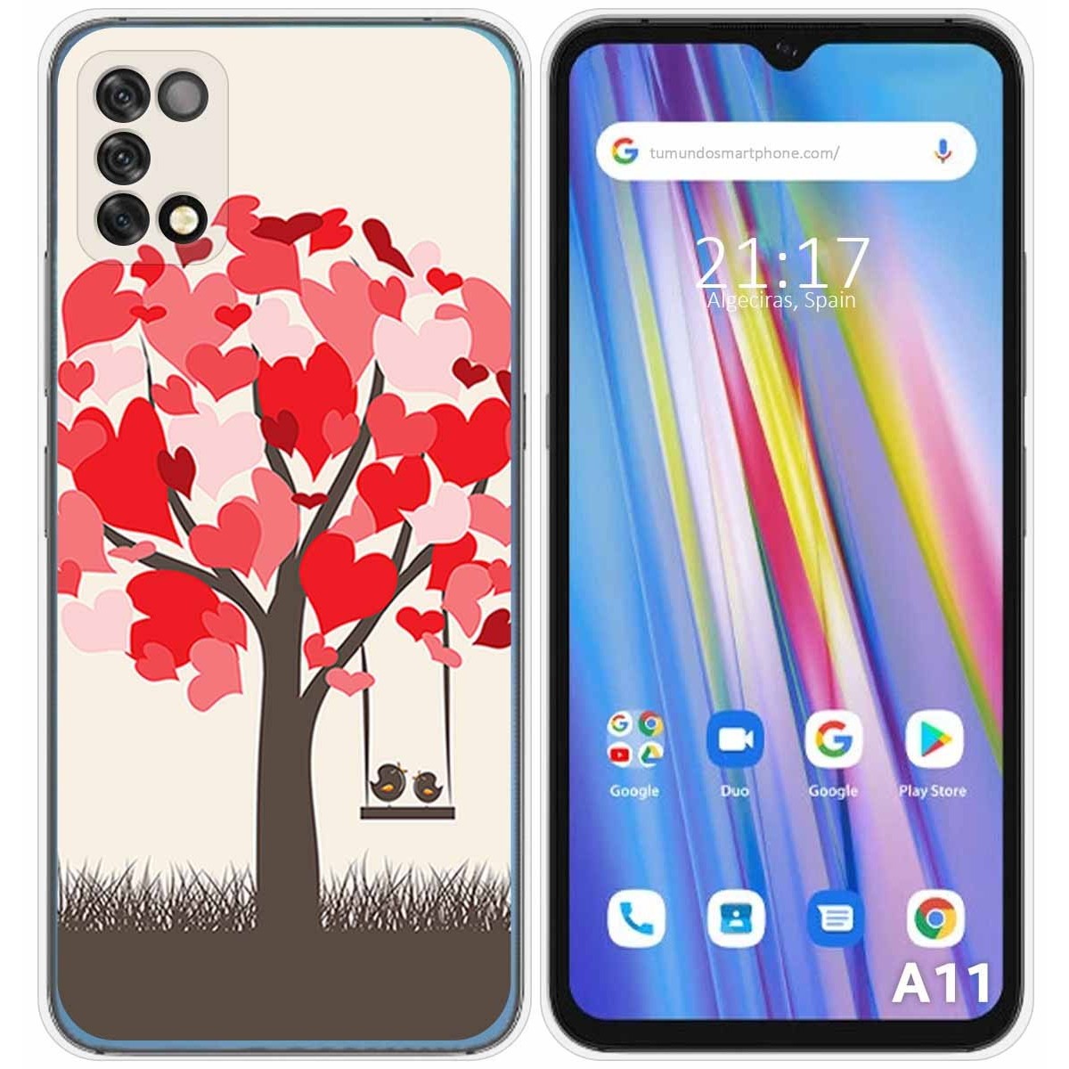 Funda Silicona para Umidigi A11 diseño Pajaritos Dibujos