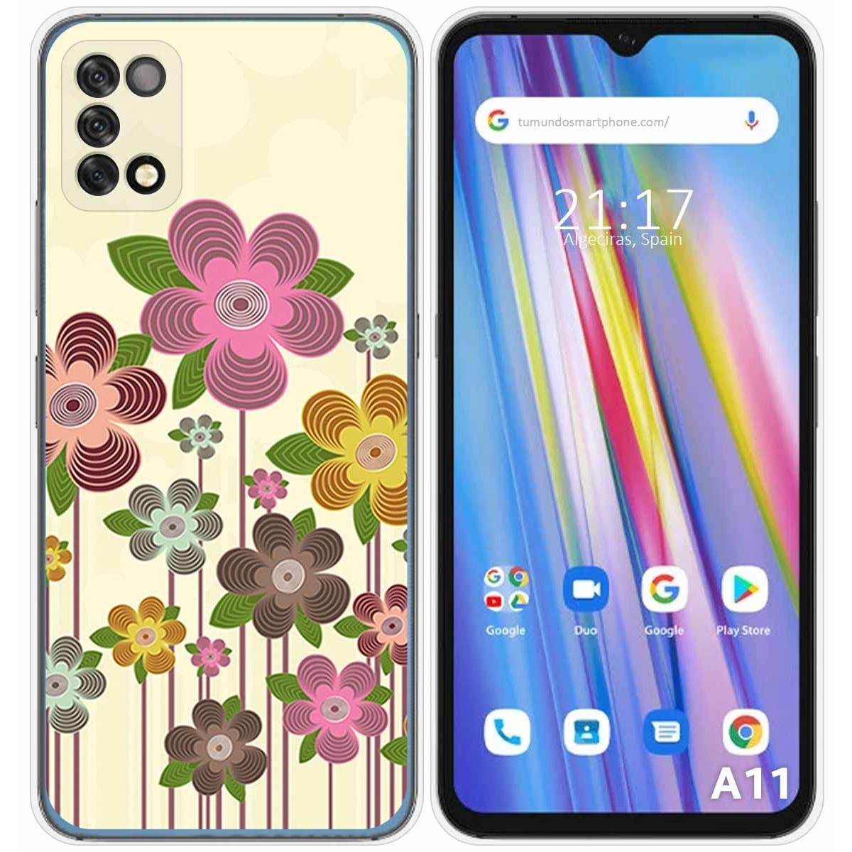 Funda Silicona para Umidigi A11 diseño Primavera En Flor Dibujos