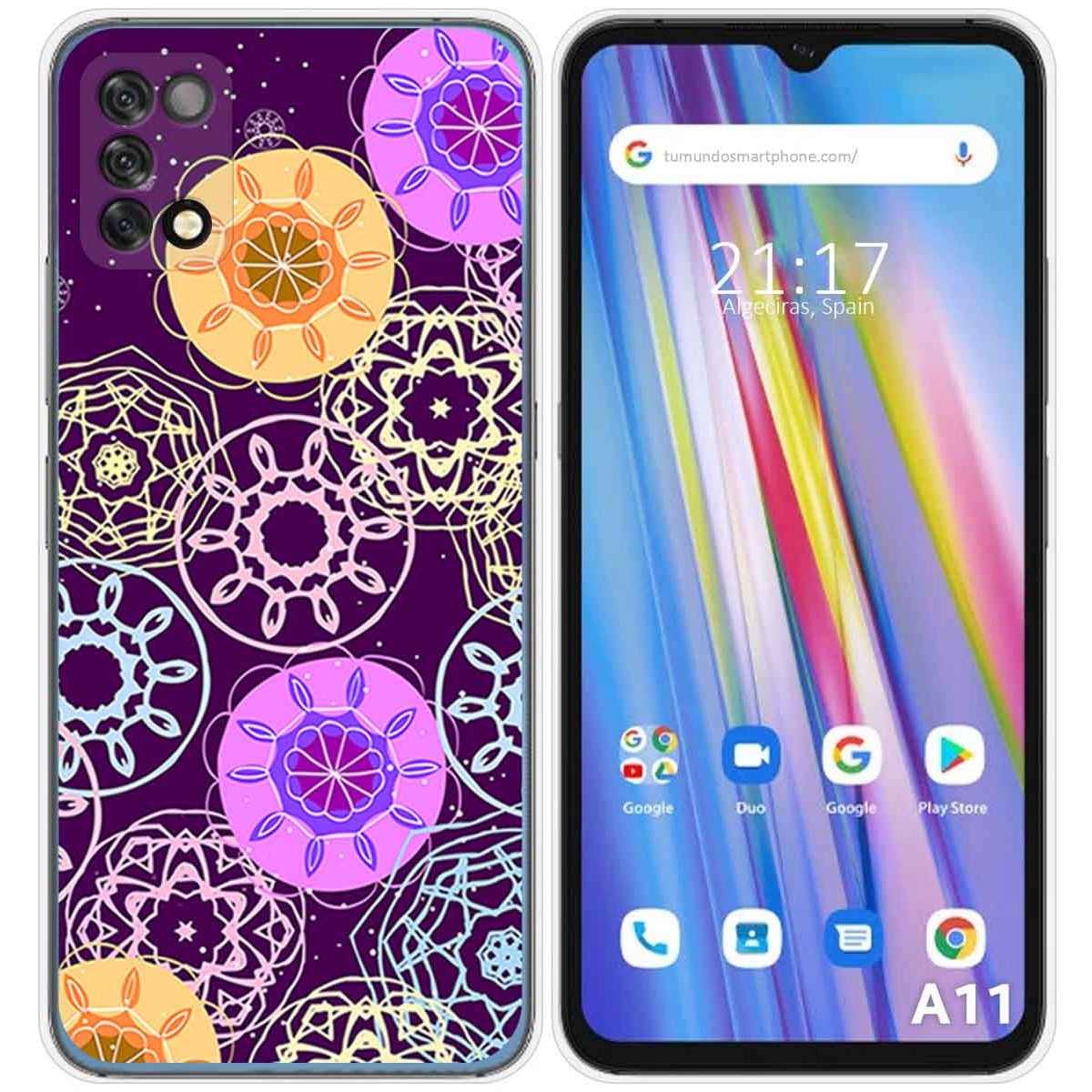Funda Silicona para Umidigi A11 diseño Radial Dibujos