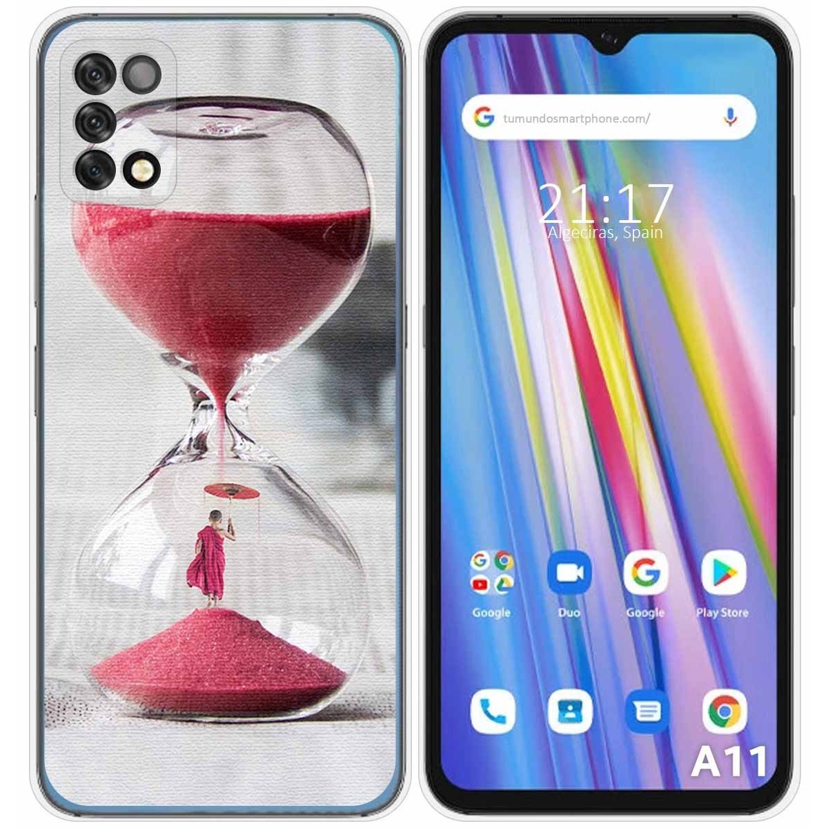 Funda Silicona para Umidigi A11 diseño Reloj Dibujos