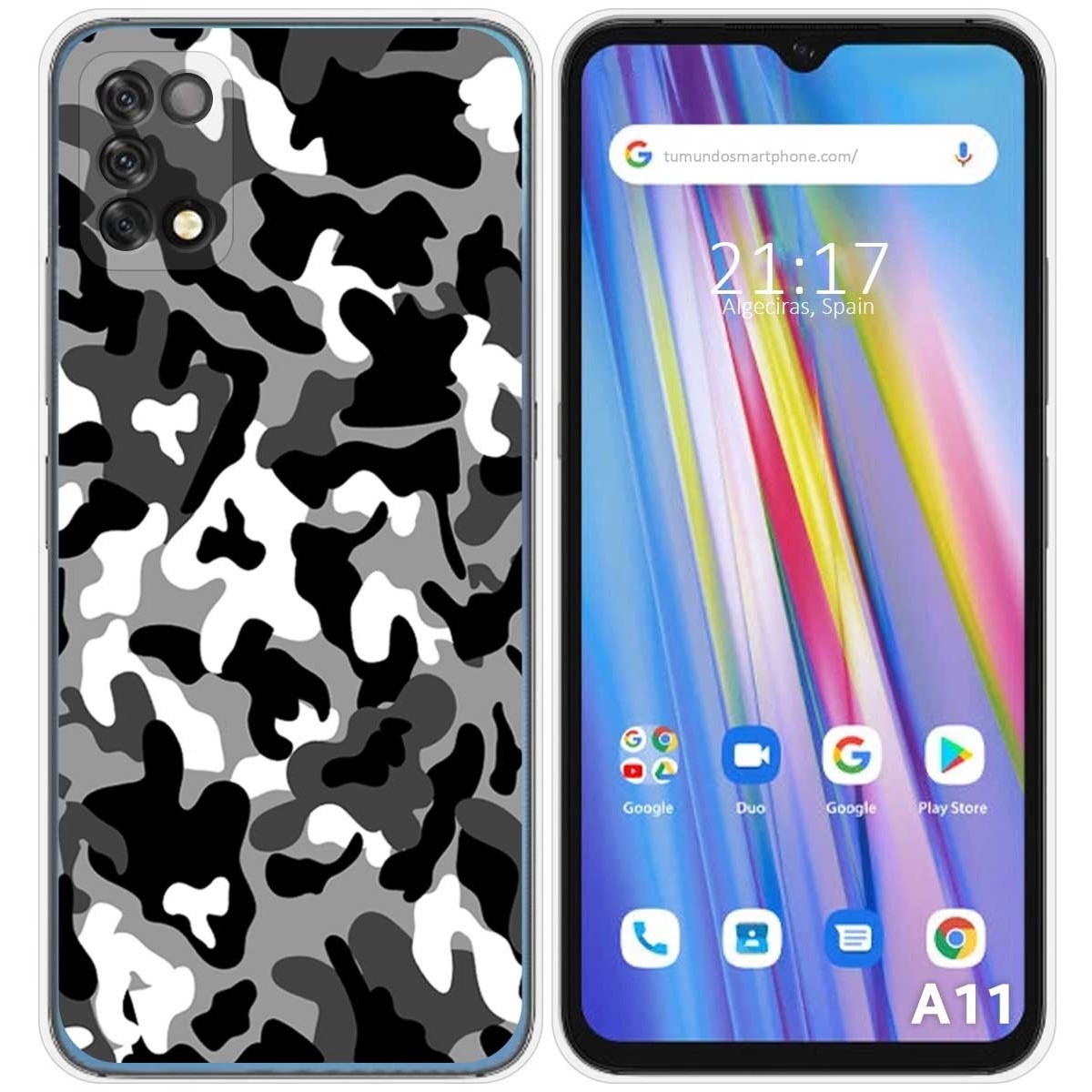 Funda Silicona para Umidigi A11 diseño Snow Camuflaje Dibujos