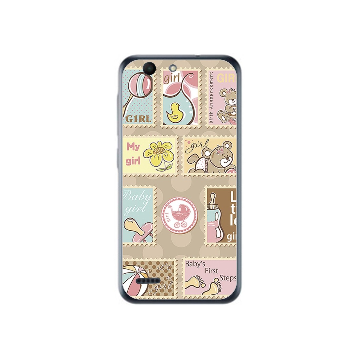 Funda Gel Tpu para Vodafone Smart E8 Diseño Sellos Dibujos