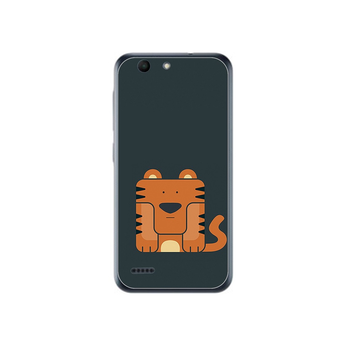 Funda Gel Tpu para Vodafone Smart E8 Diseño Tigre Dibujos