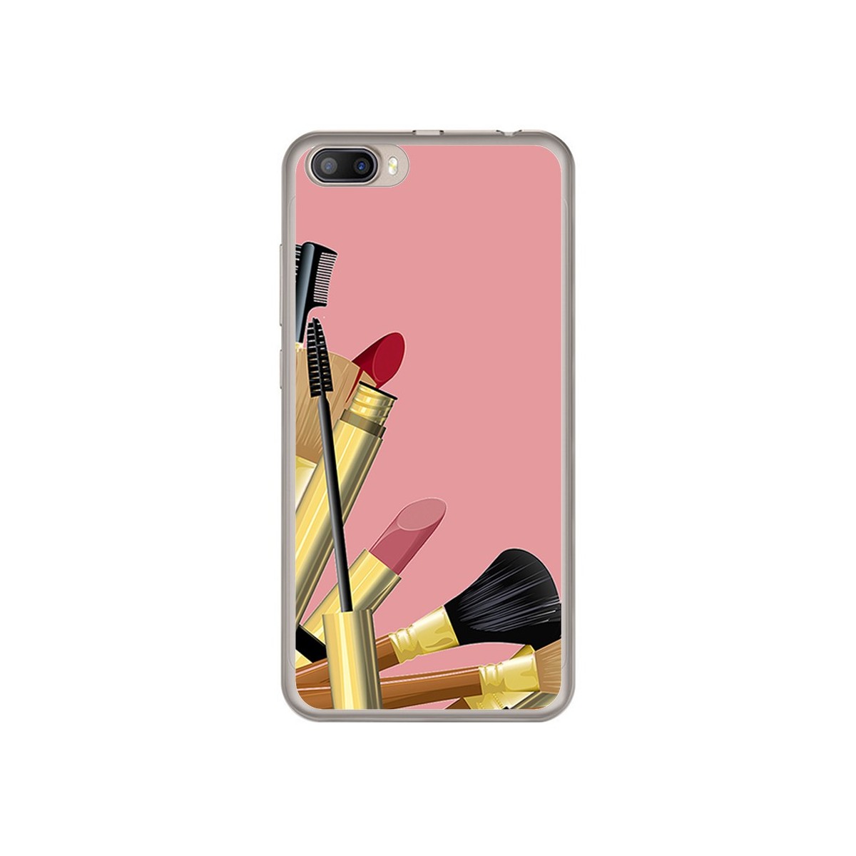 Funda Gel Tpu para Doogee Shoot 2 Diseño Brochas Dibujos